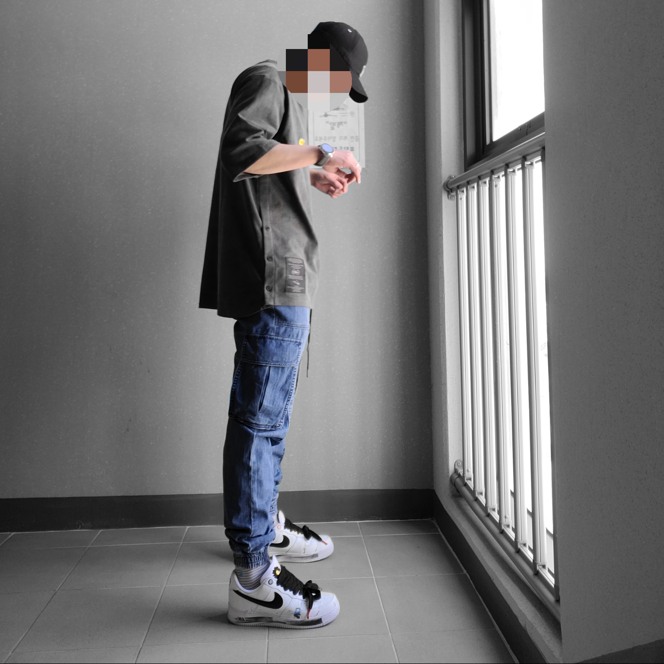 Nike x Peaceminusone Air Force 1 Low Para-Noise 2.0 착용 스타일 - 1