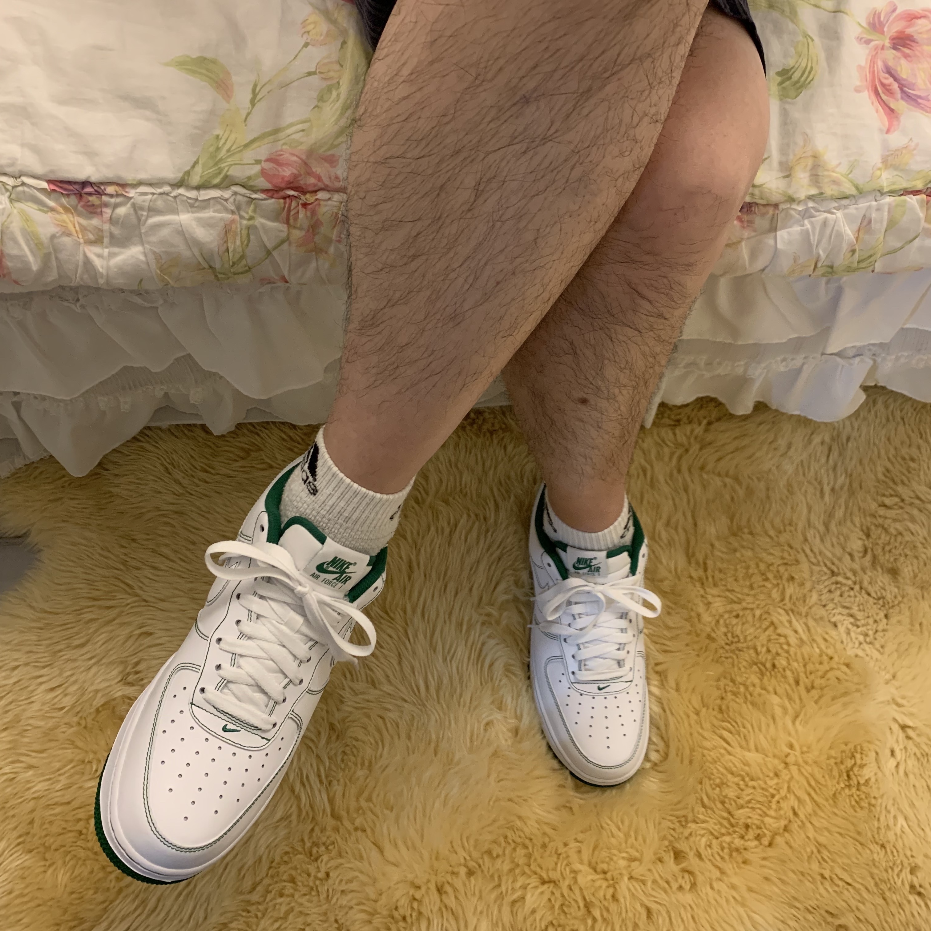 Nike Air Force 1 '07 Stitch Pine Green 착용 스타일 - 4