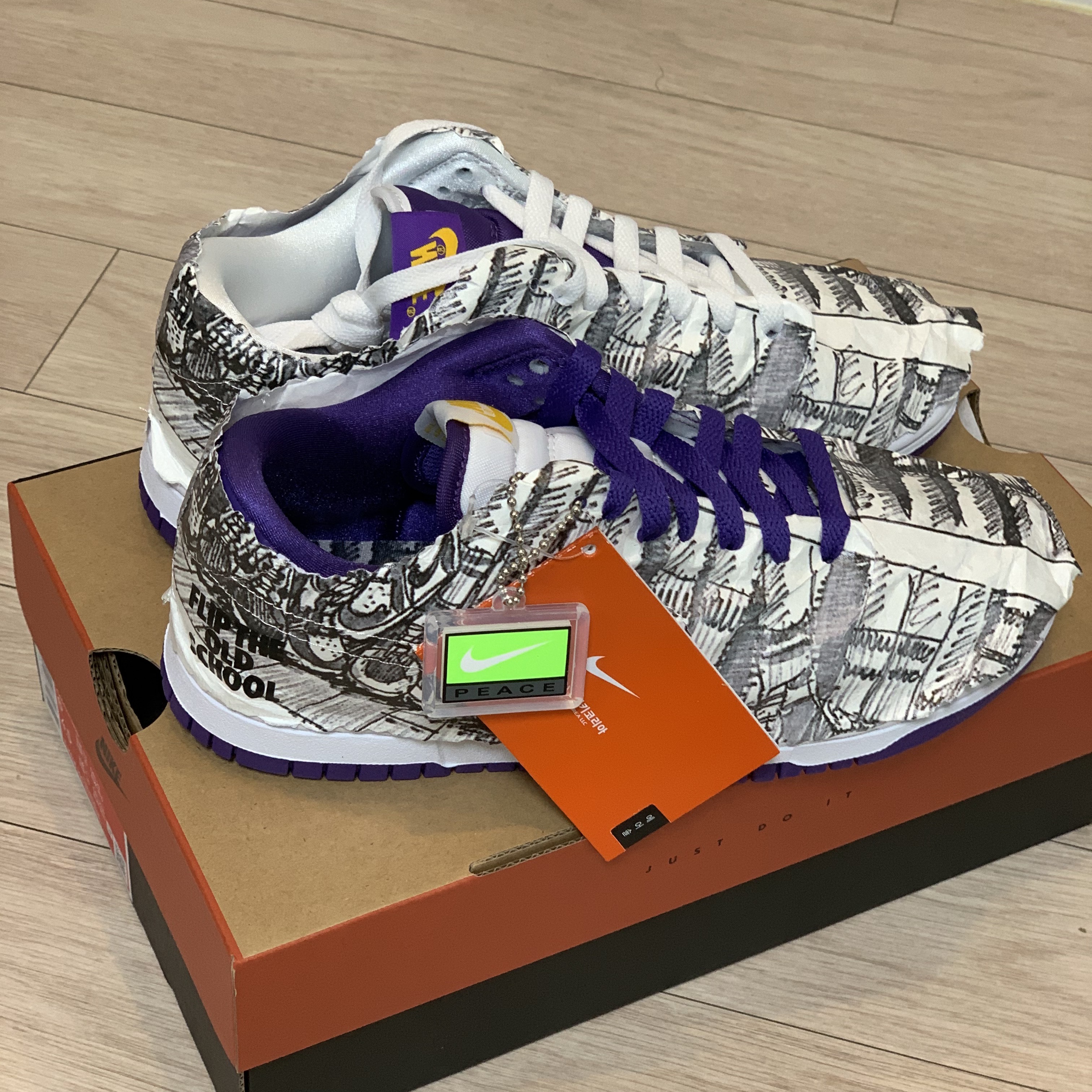 (W) Nike Dunk Low SE Flip 착용 스타일 - 1