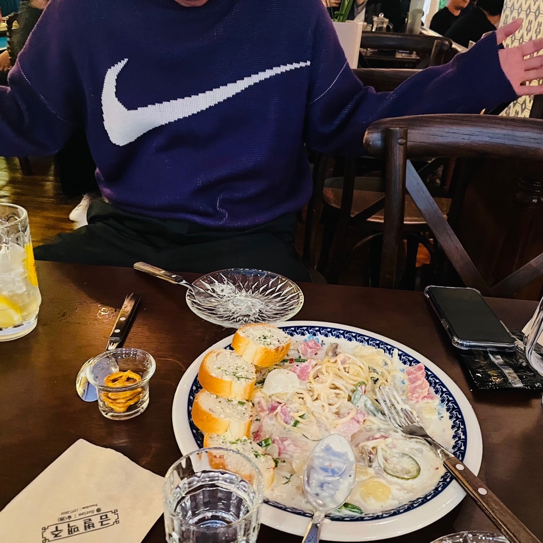 Supreme x Nike Swoosh Sweater Purple - 19SS 착용 스타일