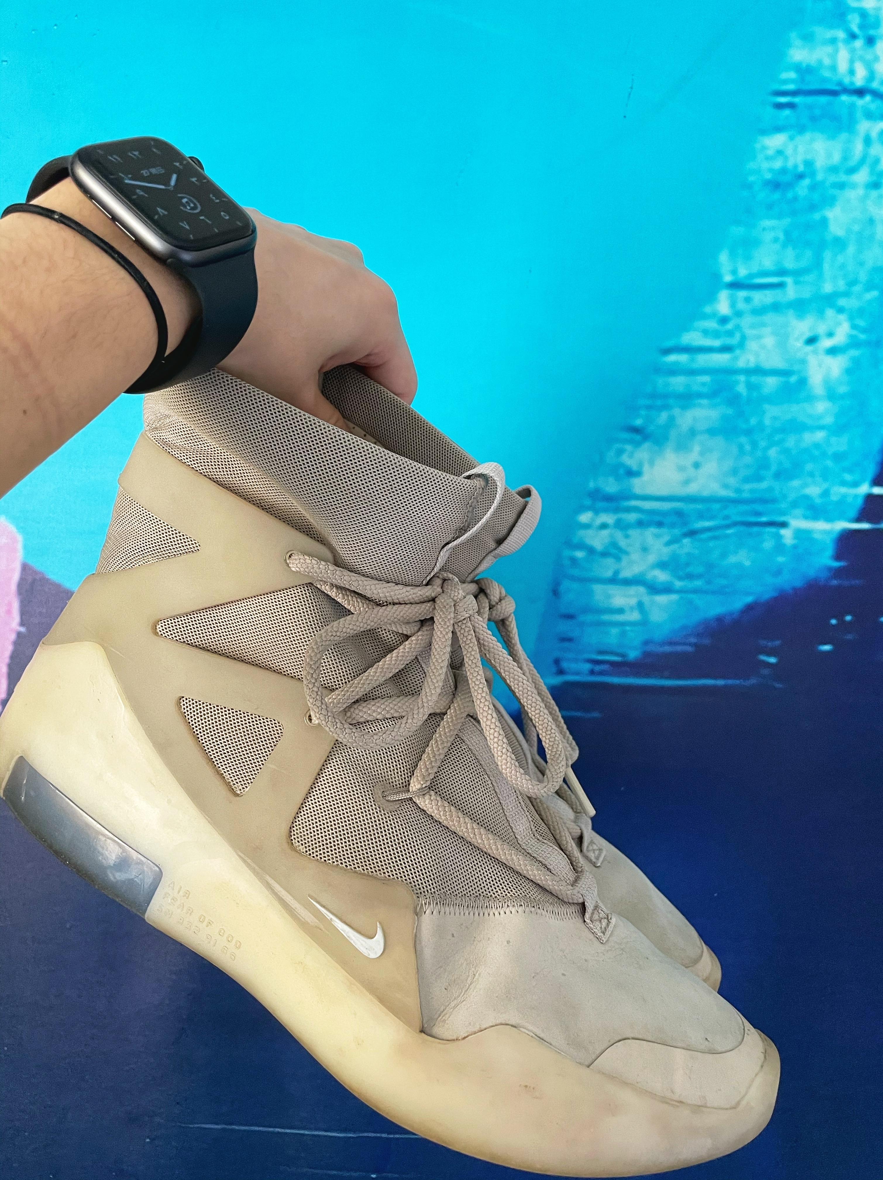 Nike x Fear of God Air Fear of God 1 Oatmeal 착용 스타일