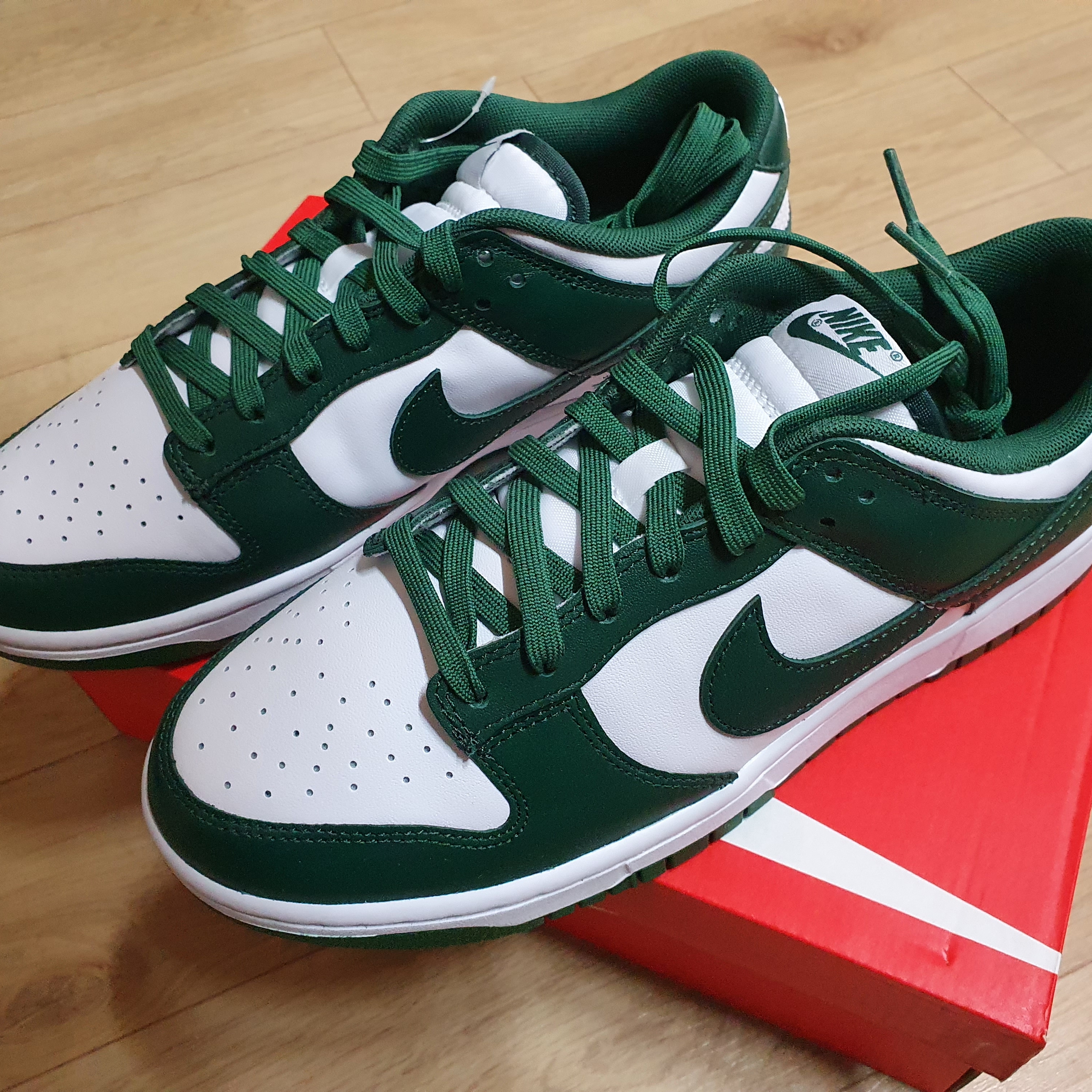 Nike Dunk Low Retro Varsity Green 착용 스타일