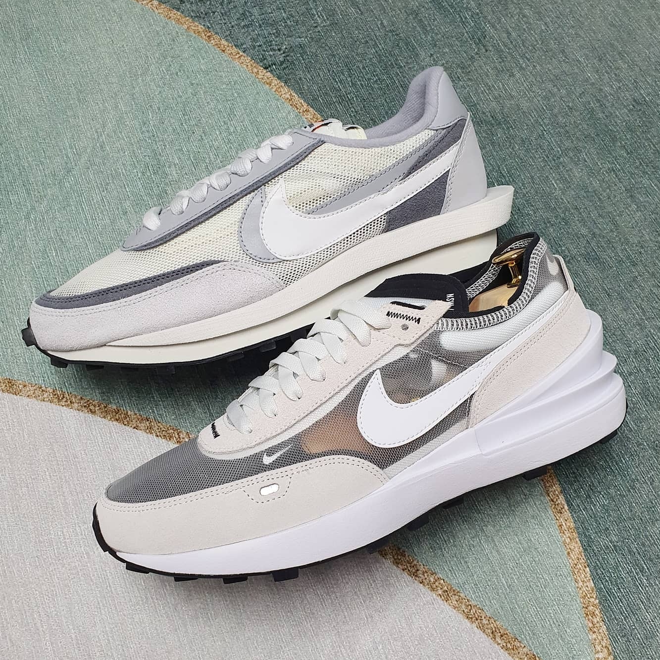 Nike Waffle One Infinite Lilac, Nike x Sacai LDWaffle Summit White 착용 스타일 - 2