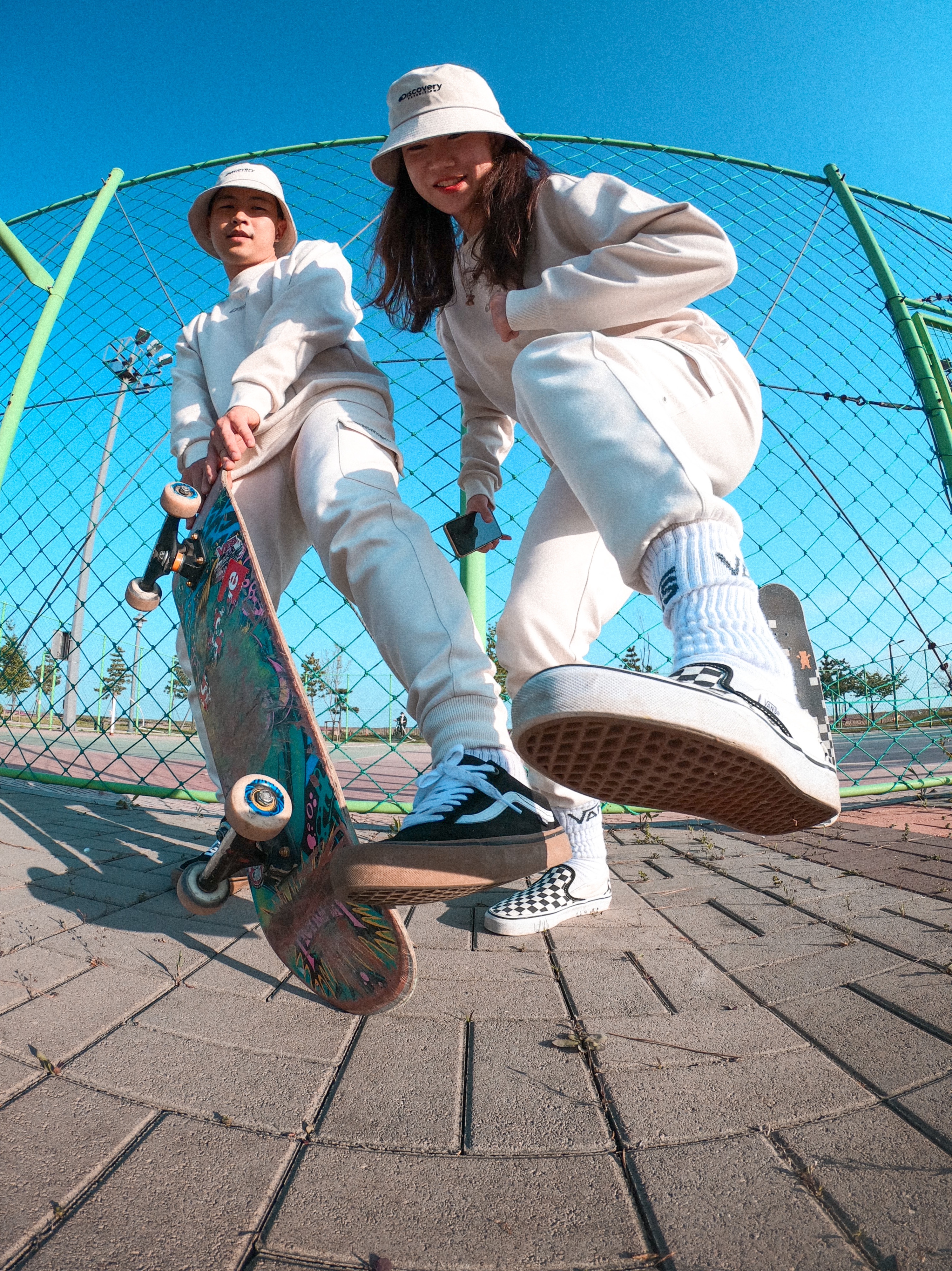 Vans Vault OG Classic Slip-On Checkerboard 착용 스타일 - 3
