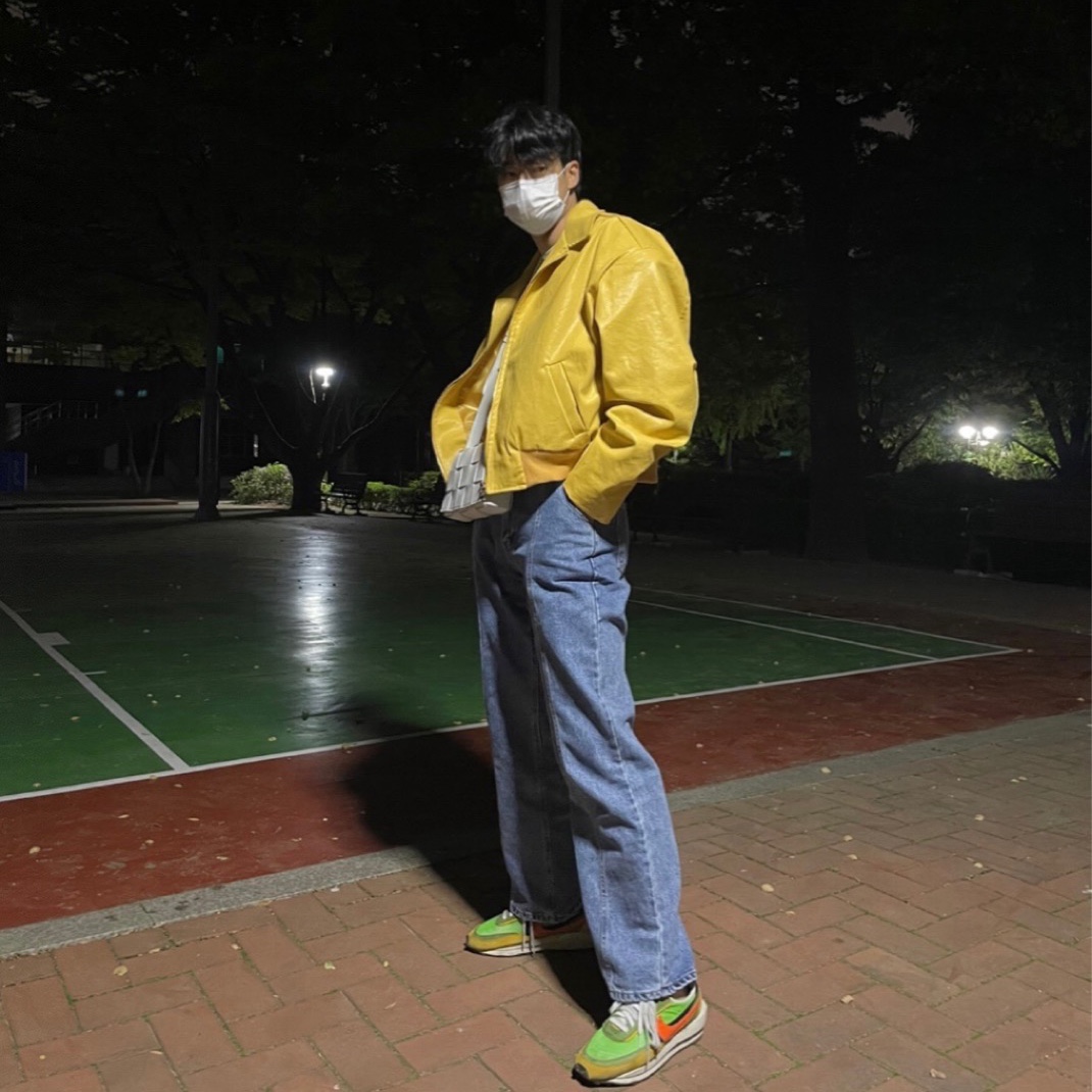 Nike x Sacai LDWaffle Green Multi 착용 스타일
