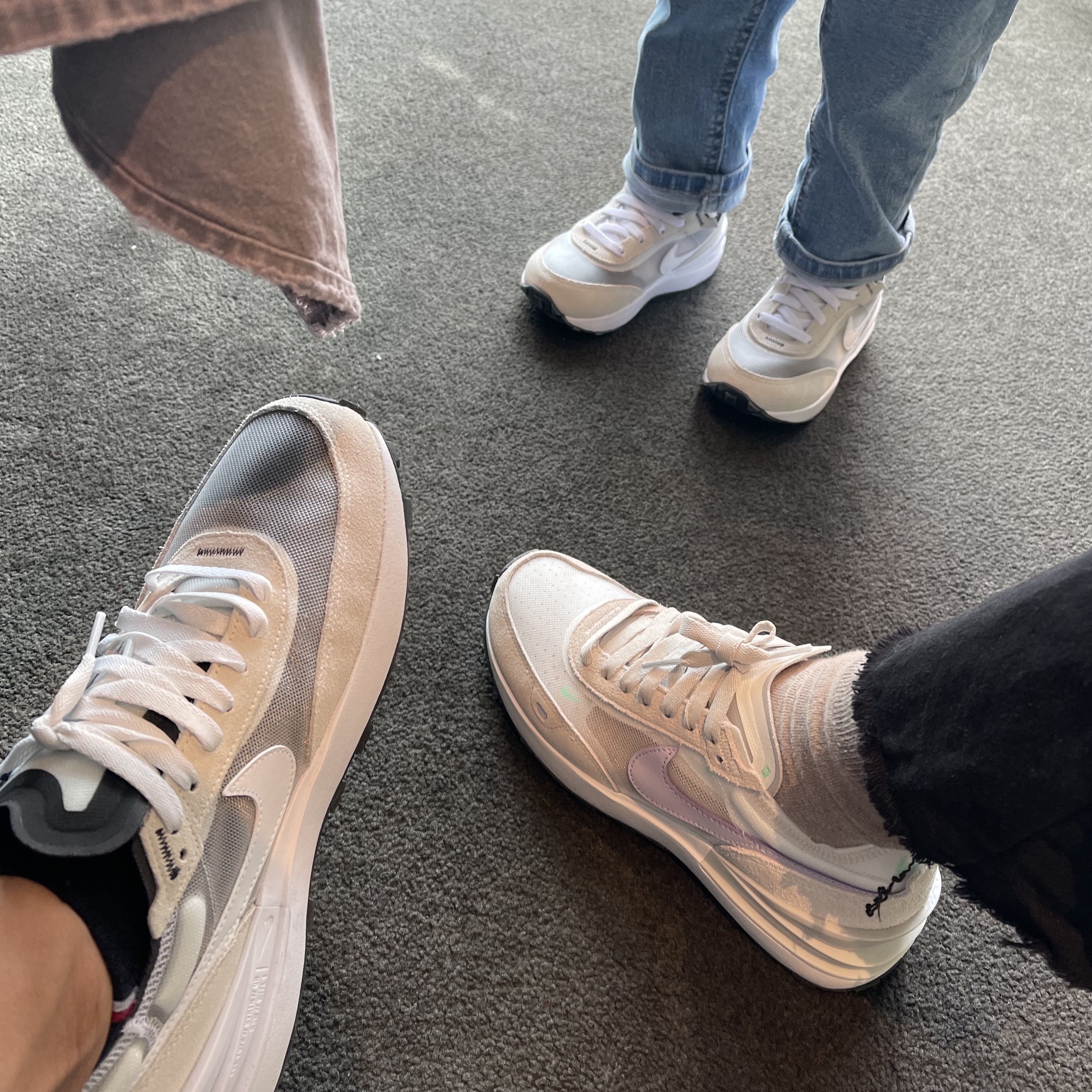 (GS) Nike Waffle One Infinite Lilac, (W) Nike Waffle One Underbrush 착용 스타일 - 2