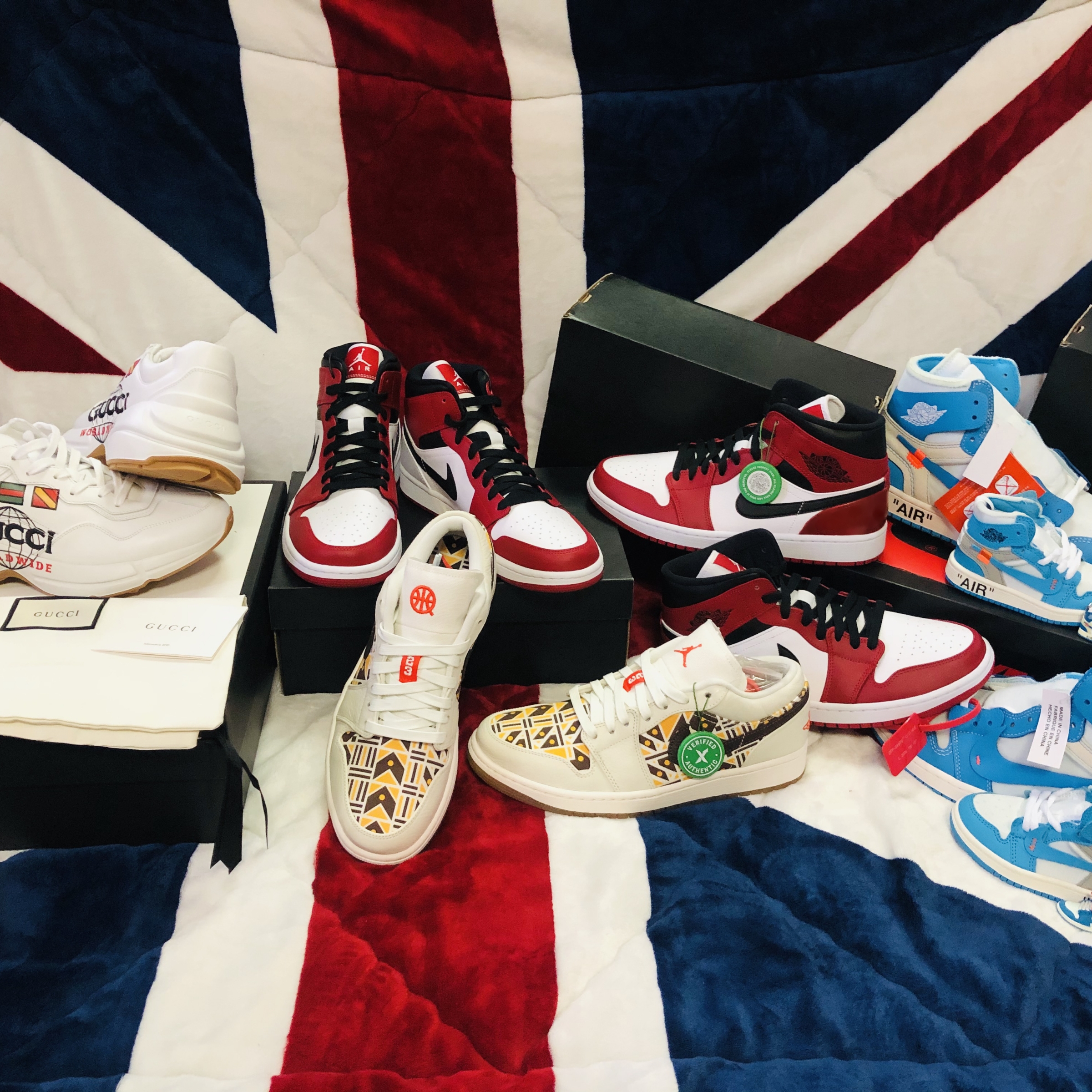 Jordan 1 x Off-White Retro High University Blue, Jordan 1 Mid Chicago 2020 착용 스타일 - 5