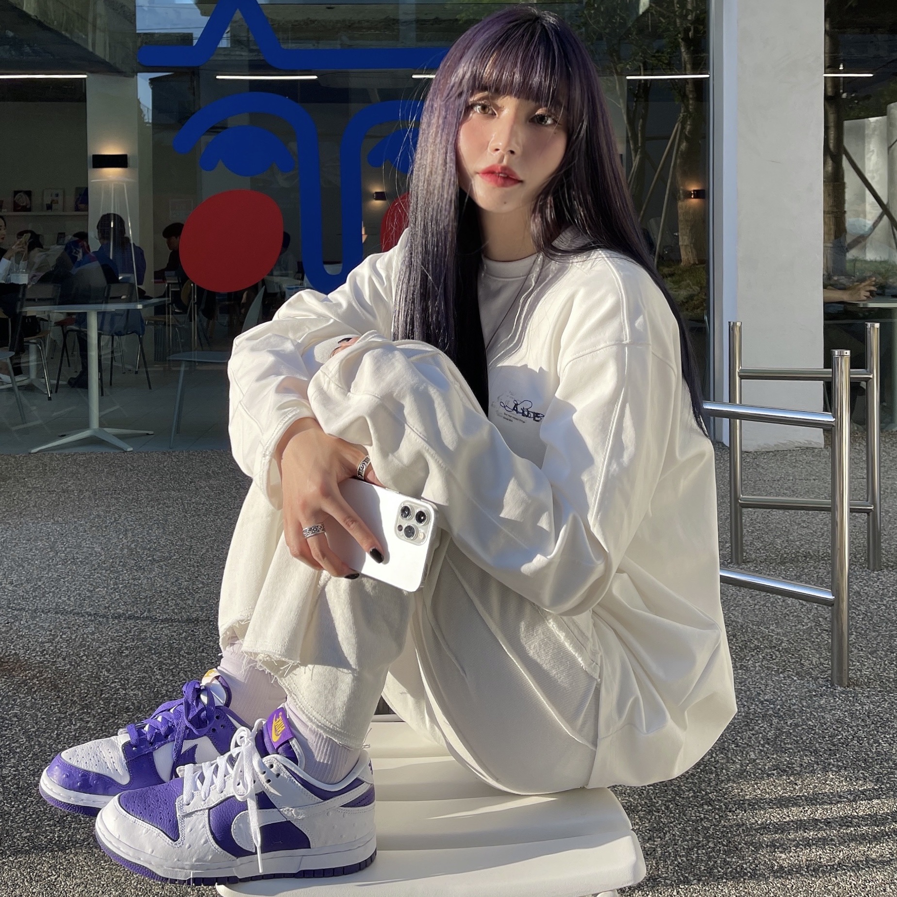 (W) Nike Dunk Low SE Flip 착용 스타일