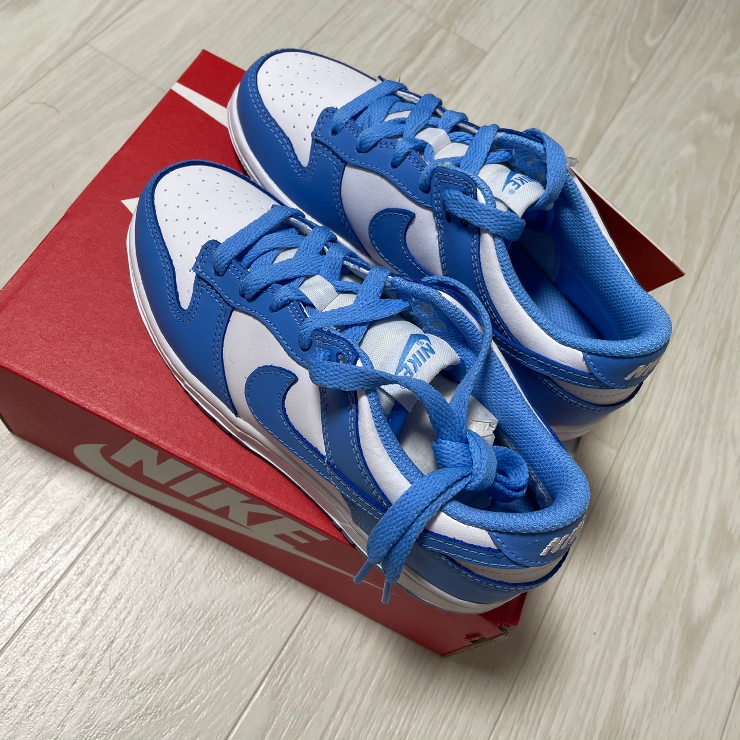 (GS) Nike Dunk Low University Blue 착용 스타일