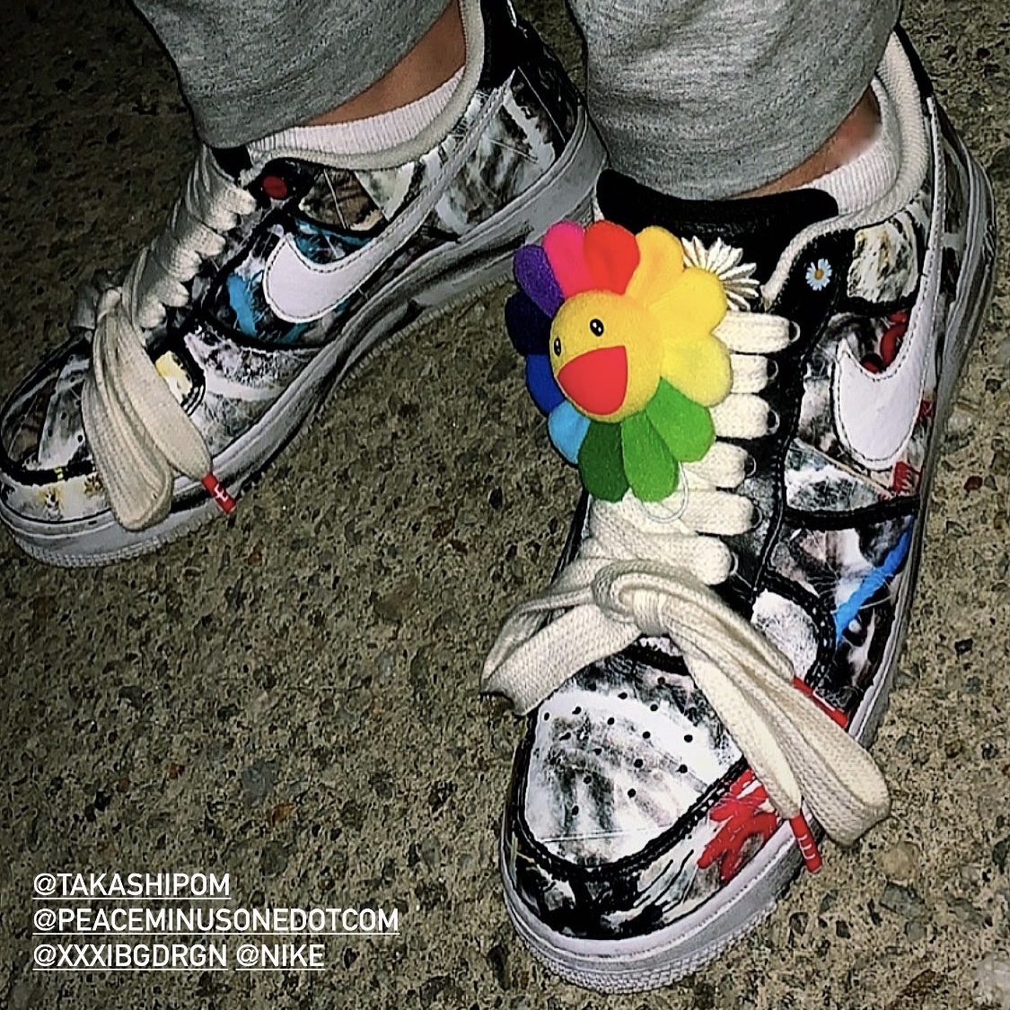 Nike x Peaceminusone Air Force 1 Low Para-Noise 착용 스타일