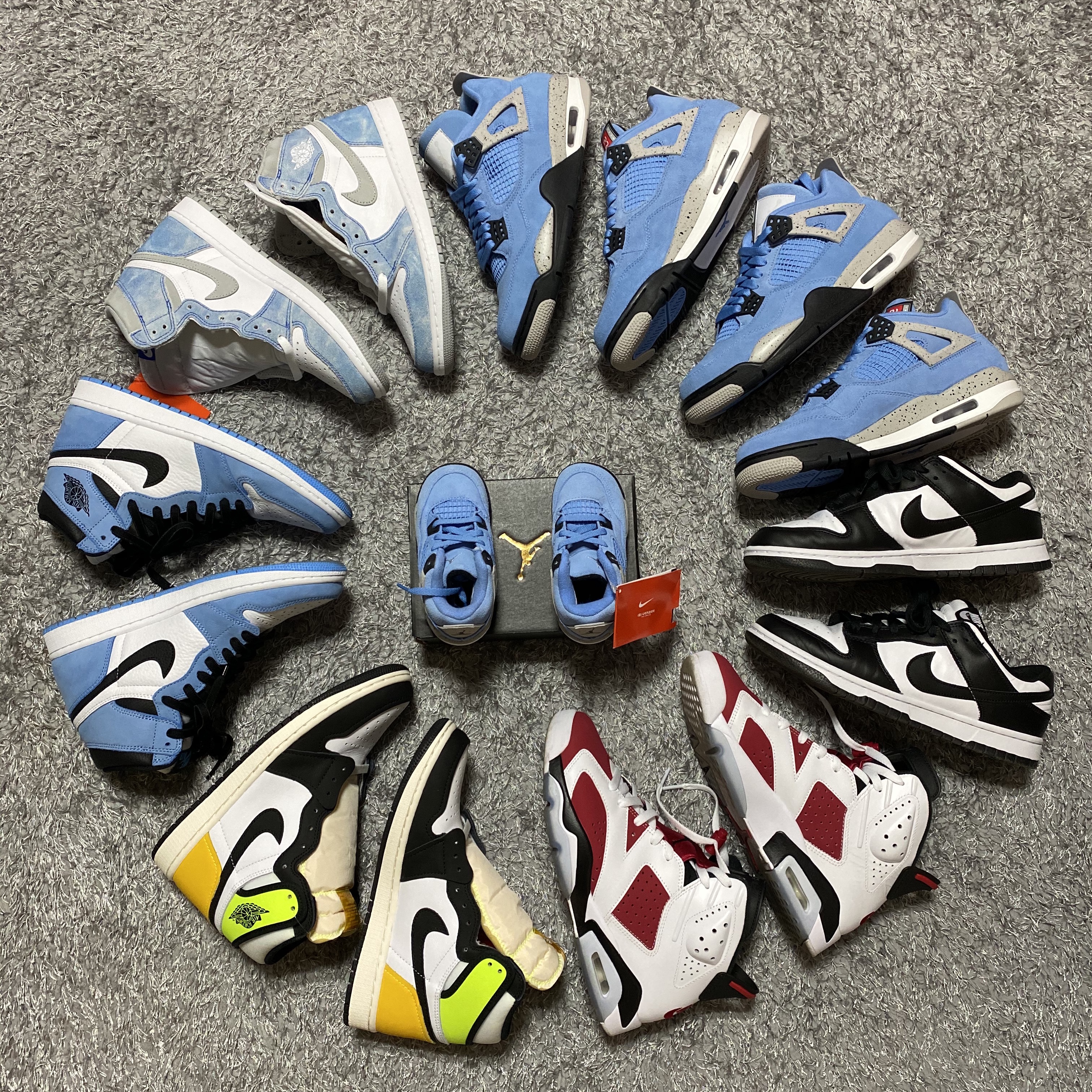 Jordan 1 Retro High OG Hyper Royal, Jordan 1 Retro High OG University Blue 착용 스타일