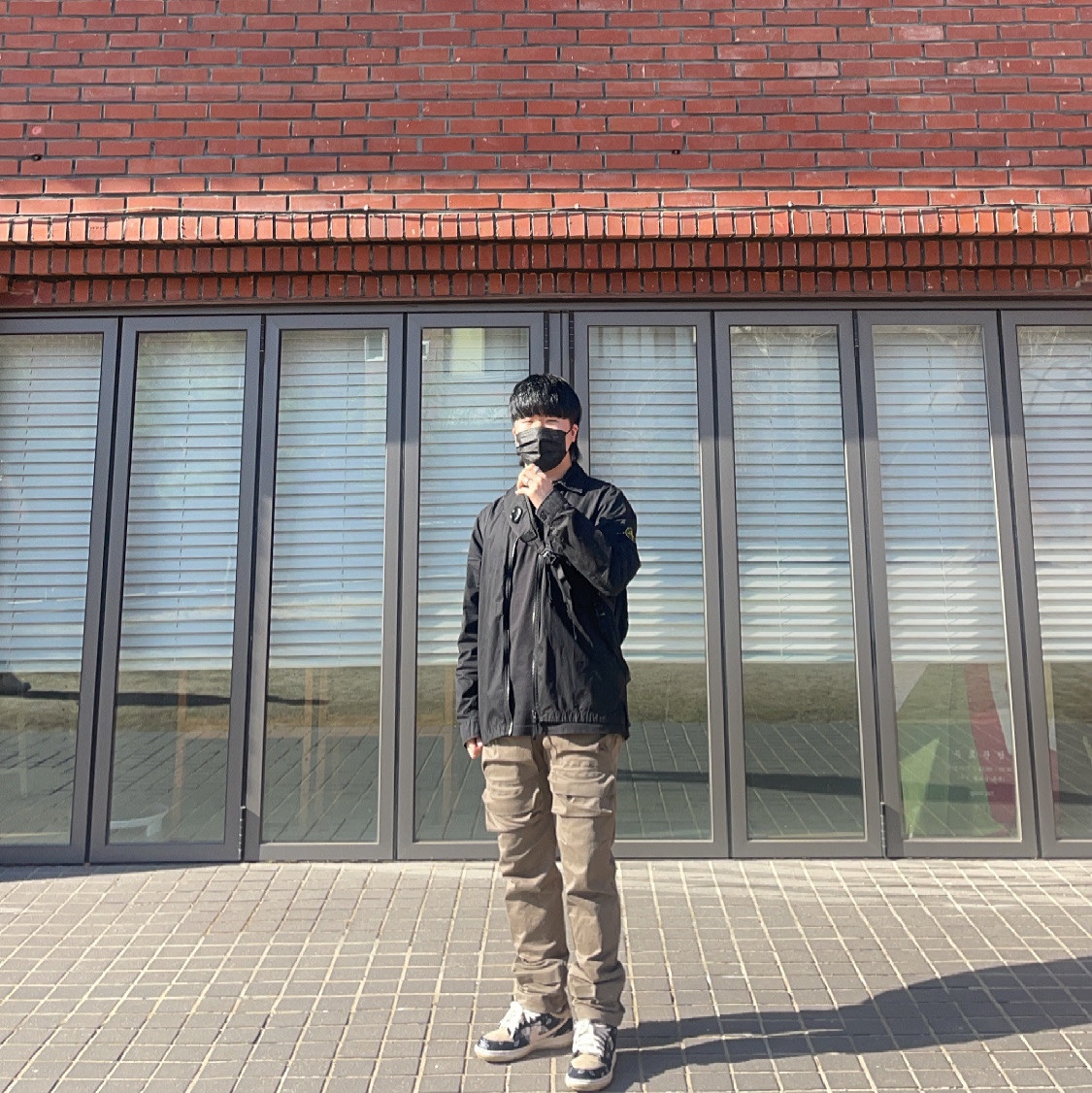 Nike x Travis Scott SB Dunk Low, Stone Island 117WN T.CO+OLD Overshirt Black - 21SS 착용 스타일