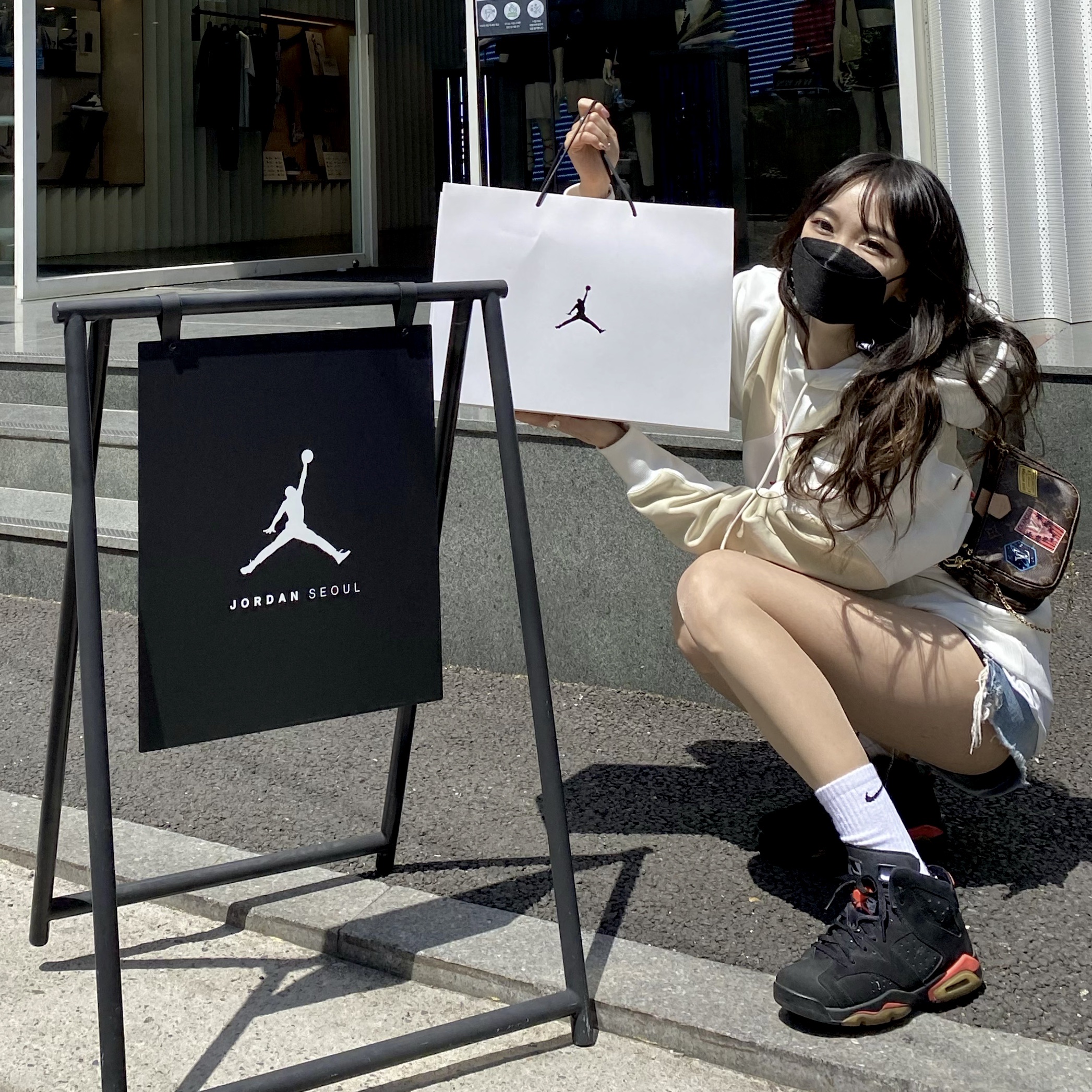 Jordan 6 Retro Infrared 2014, (GS) Jordan 6 Retro Infrared 2019 착용 스타일 - 2