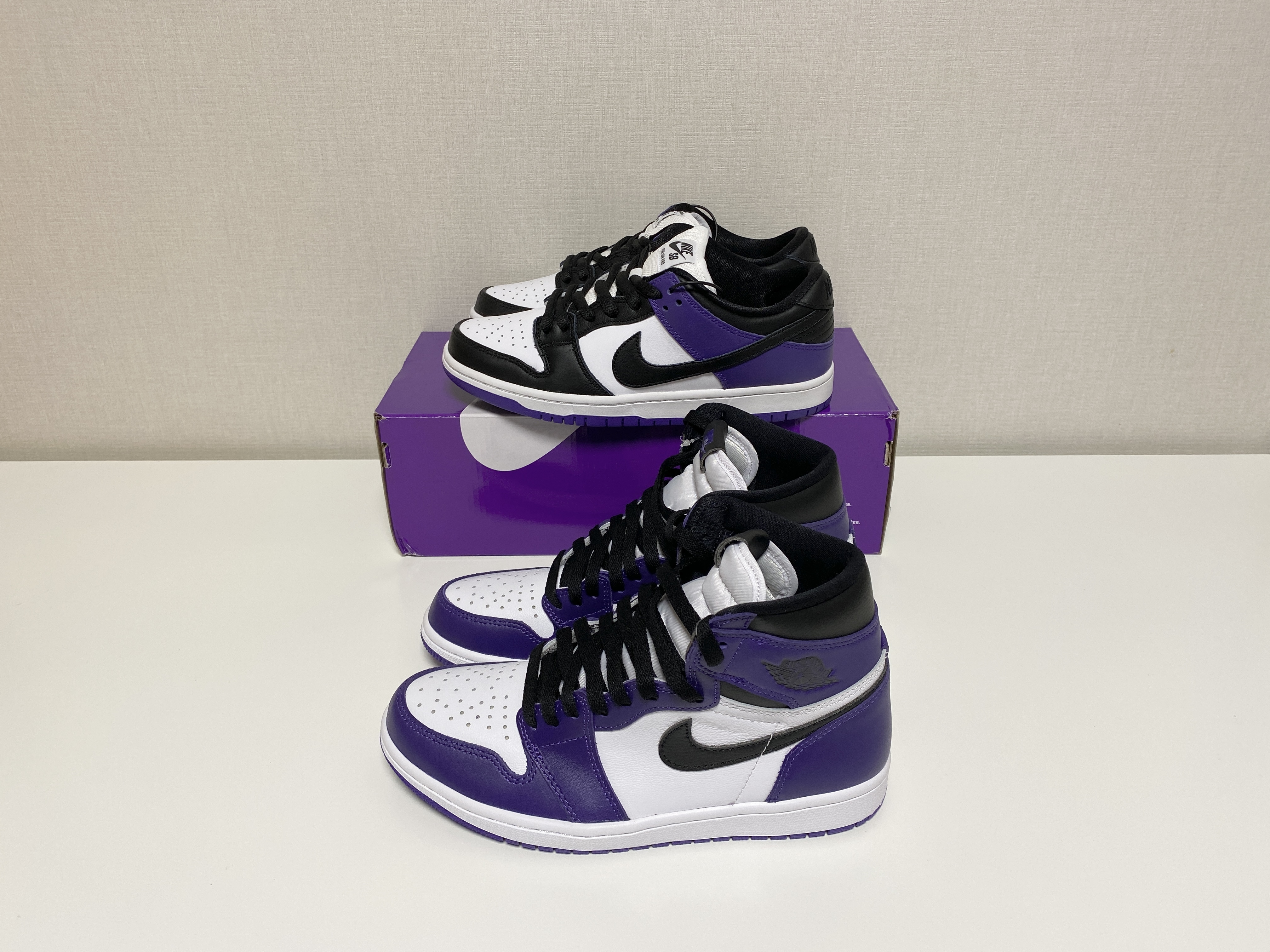 Nike SB Dunk Low Pro Court Purple 착용 스타일 - 2
