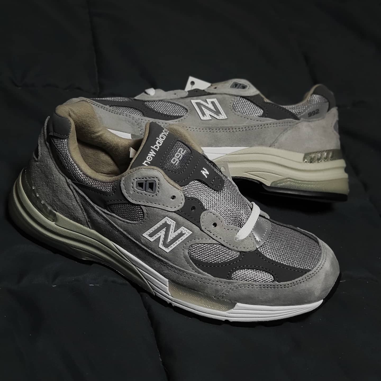 New Balance 992 Made in USA Grey - D Standard 착용 스타일 - 1