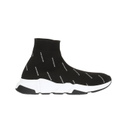 Balenciaga Speed Trainer All Over Logo Print Black 2018