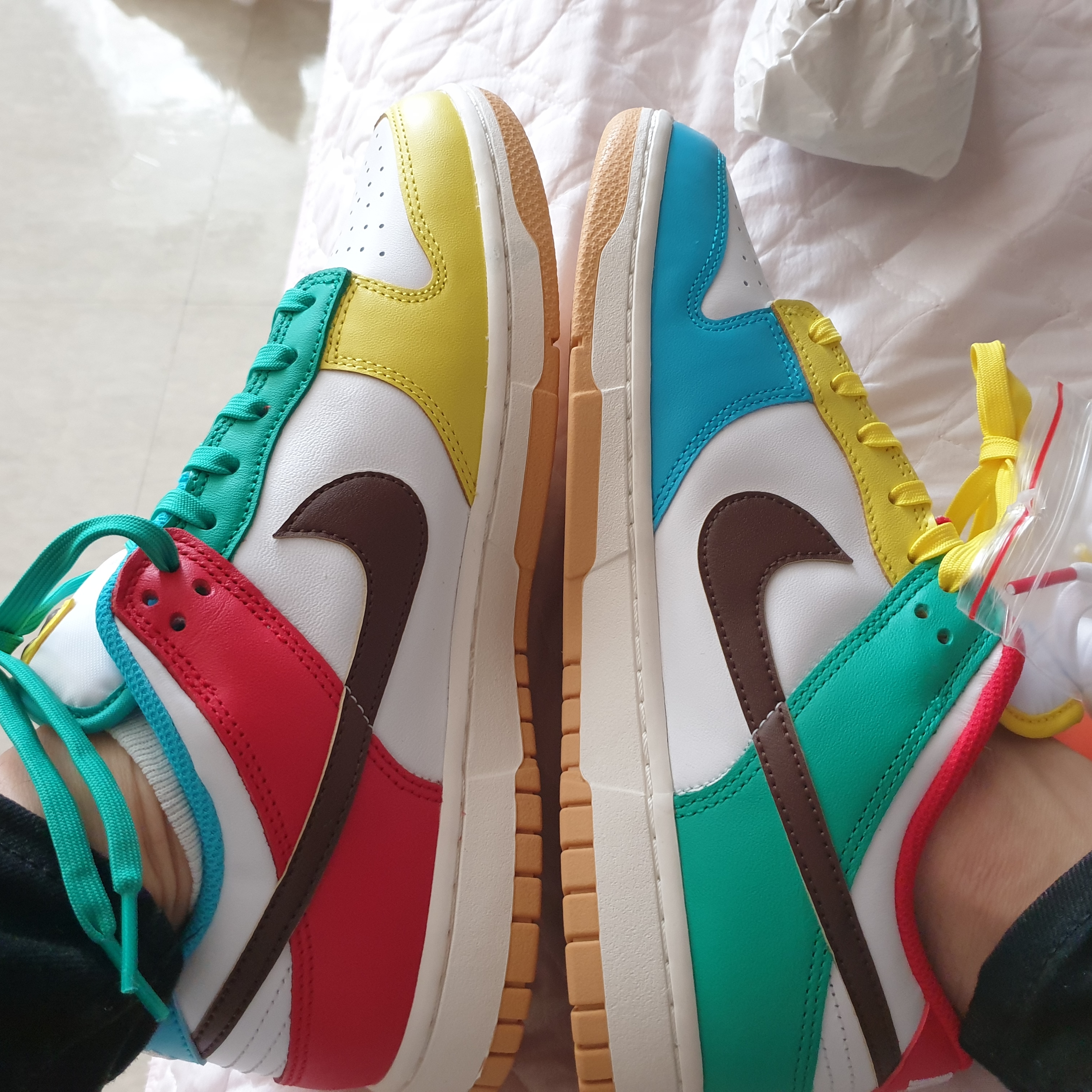 Nike Dunk Low SE Free.99 White 착용 스타일