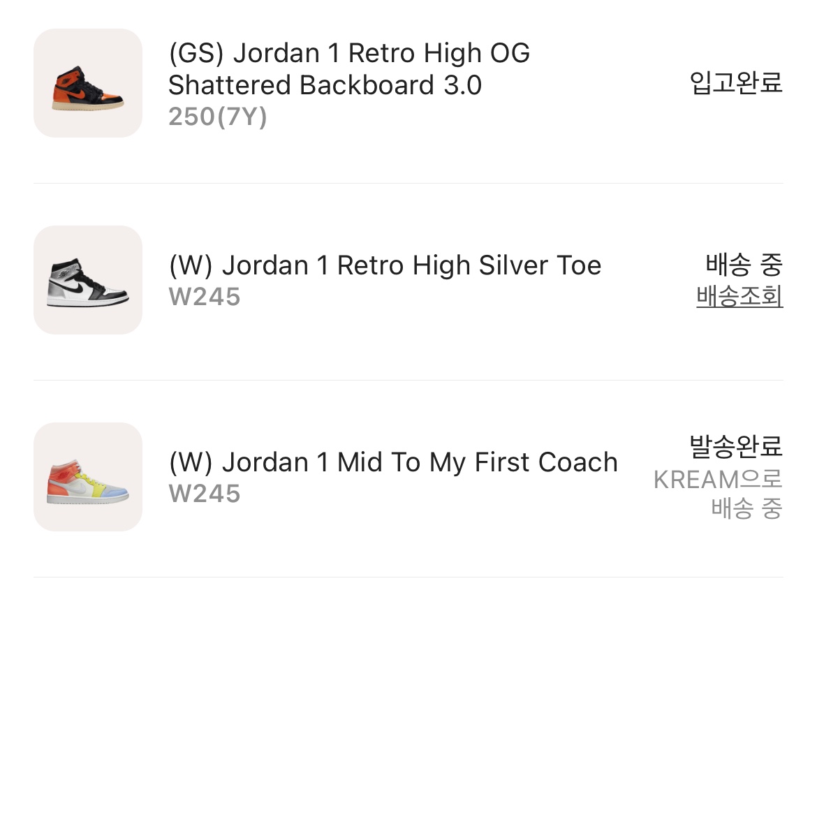 (W) Jordan 1 Retro High OG Silver Toe, (GS) Jordan 1 Retro High OG Shattered Backboard 3.0 착용 스타일