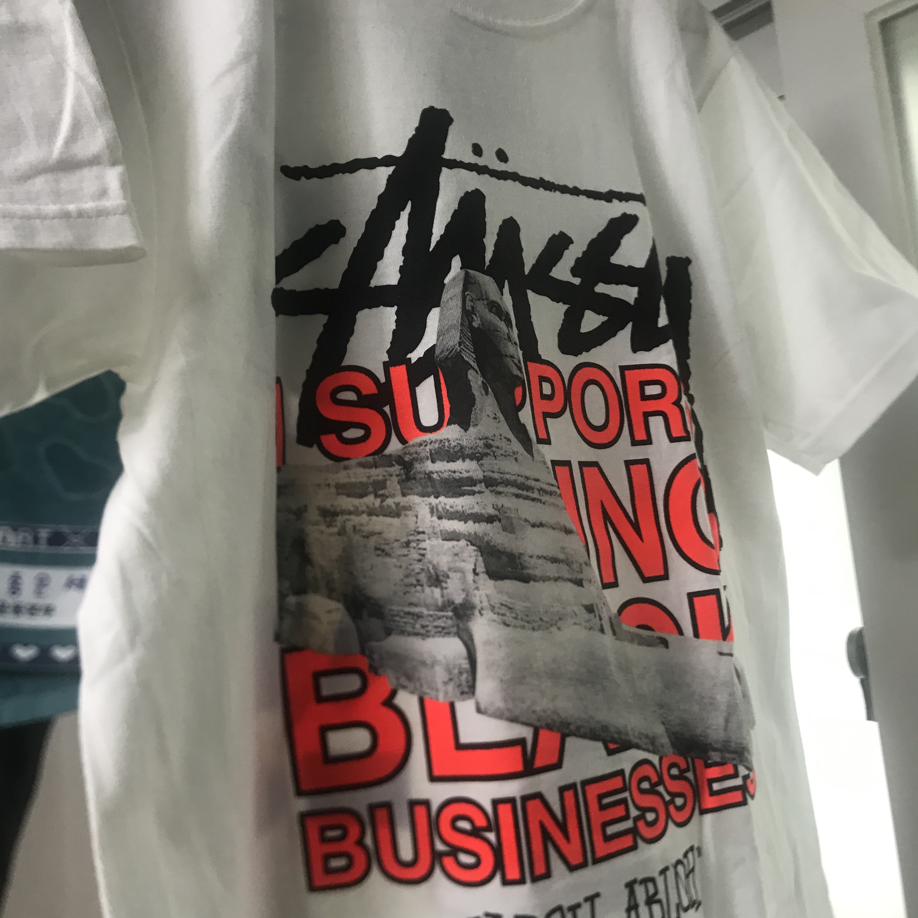 Stussy x Off-White 40 WT T-Shirt 착용 스타일 - 1