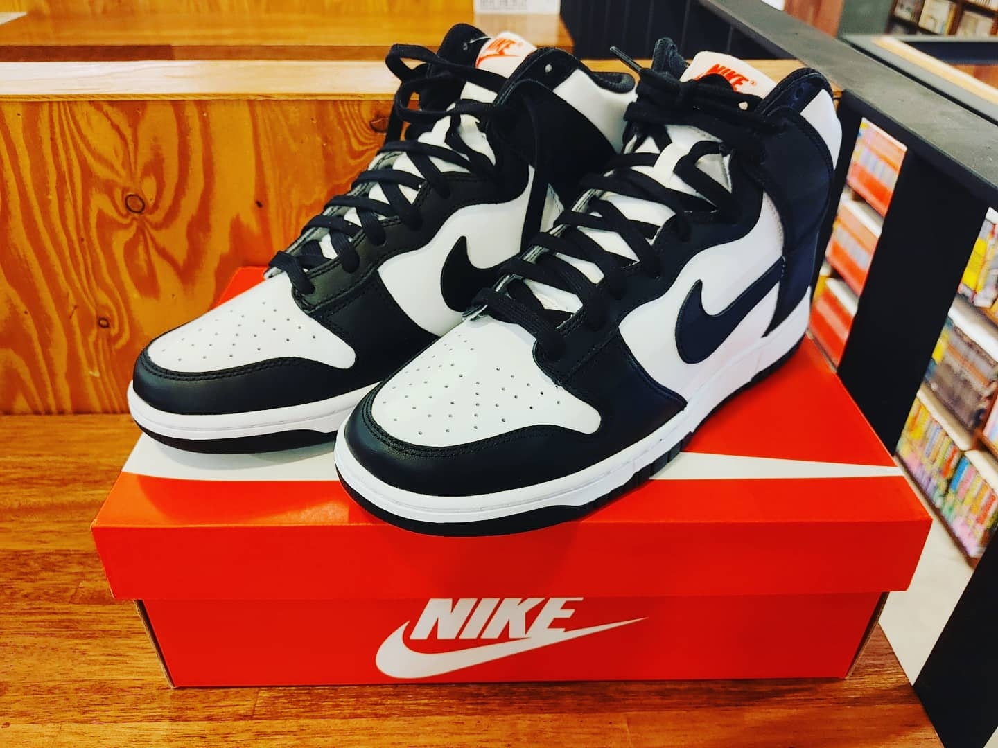Nike Dunk High Retro Black and White 착용 스타일 - 1