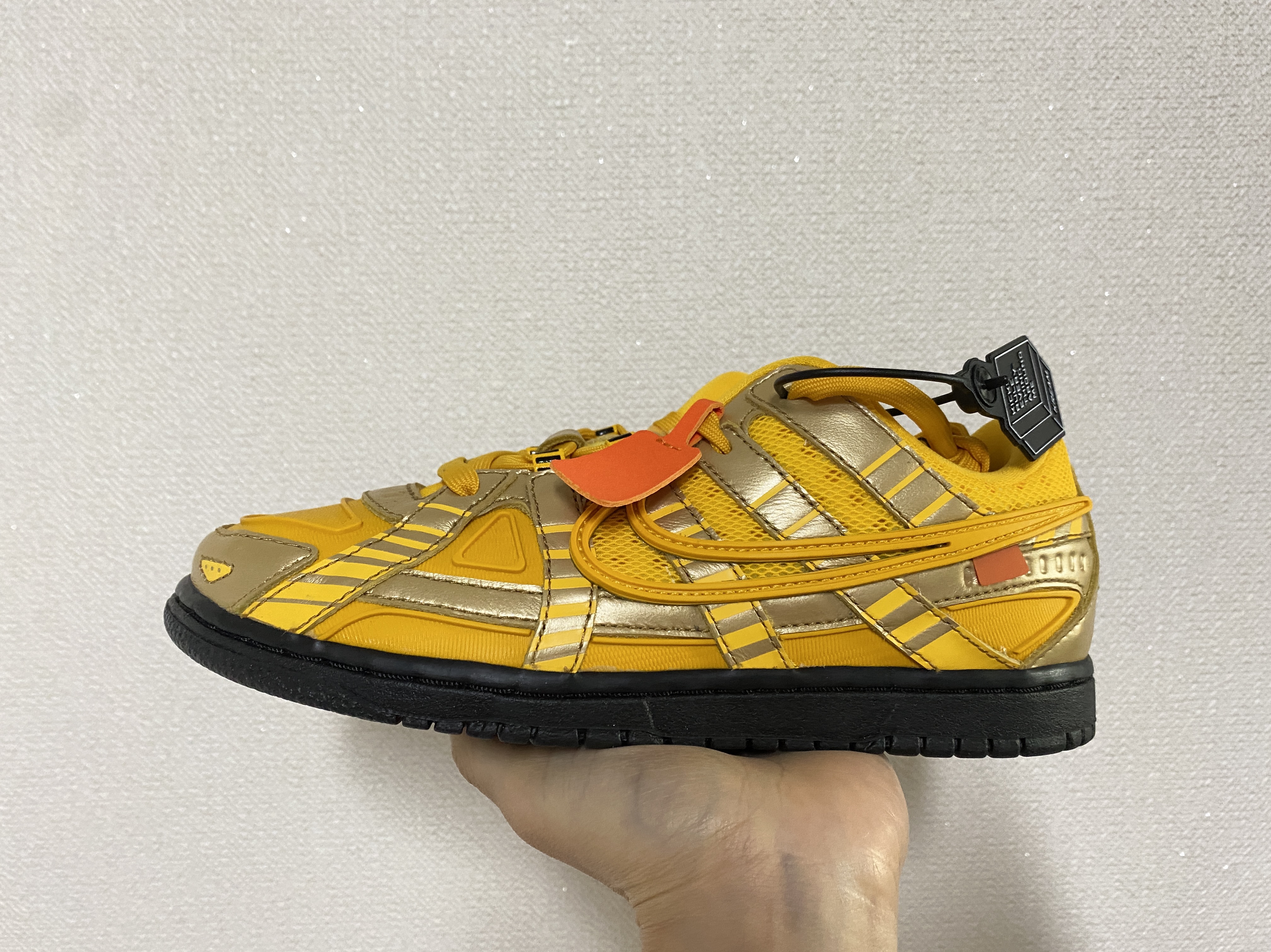 Nike x Off-White Air Rubber Dunk University Gold, (TD) Nike x Off-White Air Rubber Dunk University Gold 착용 스타일