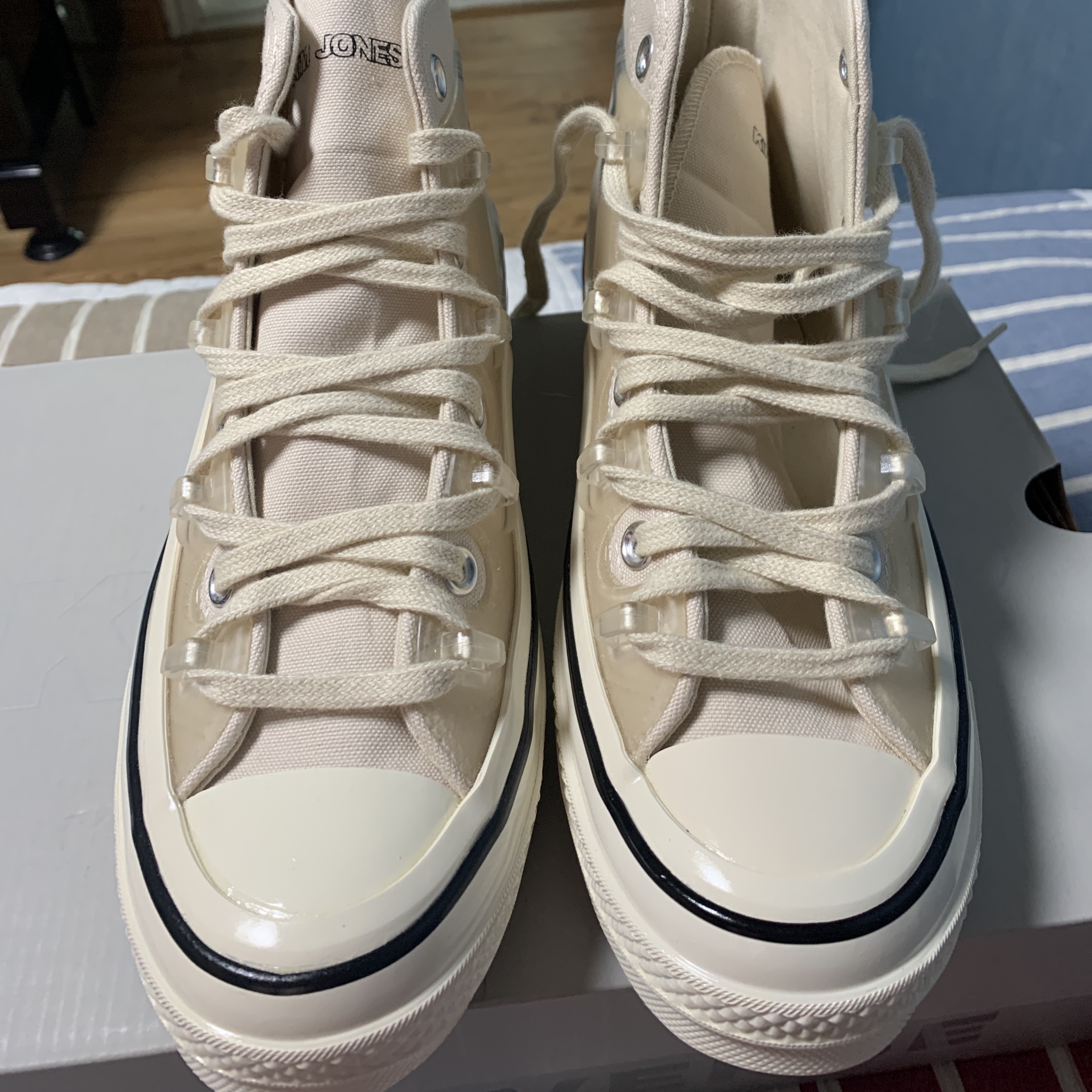 Converse x Kim Jones Chuck 70 Utility Wave High Natural Ivory 착용 스타일