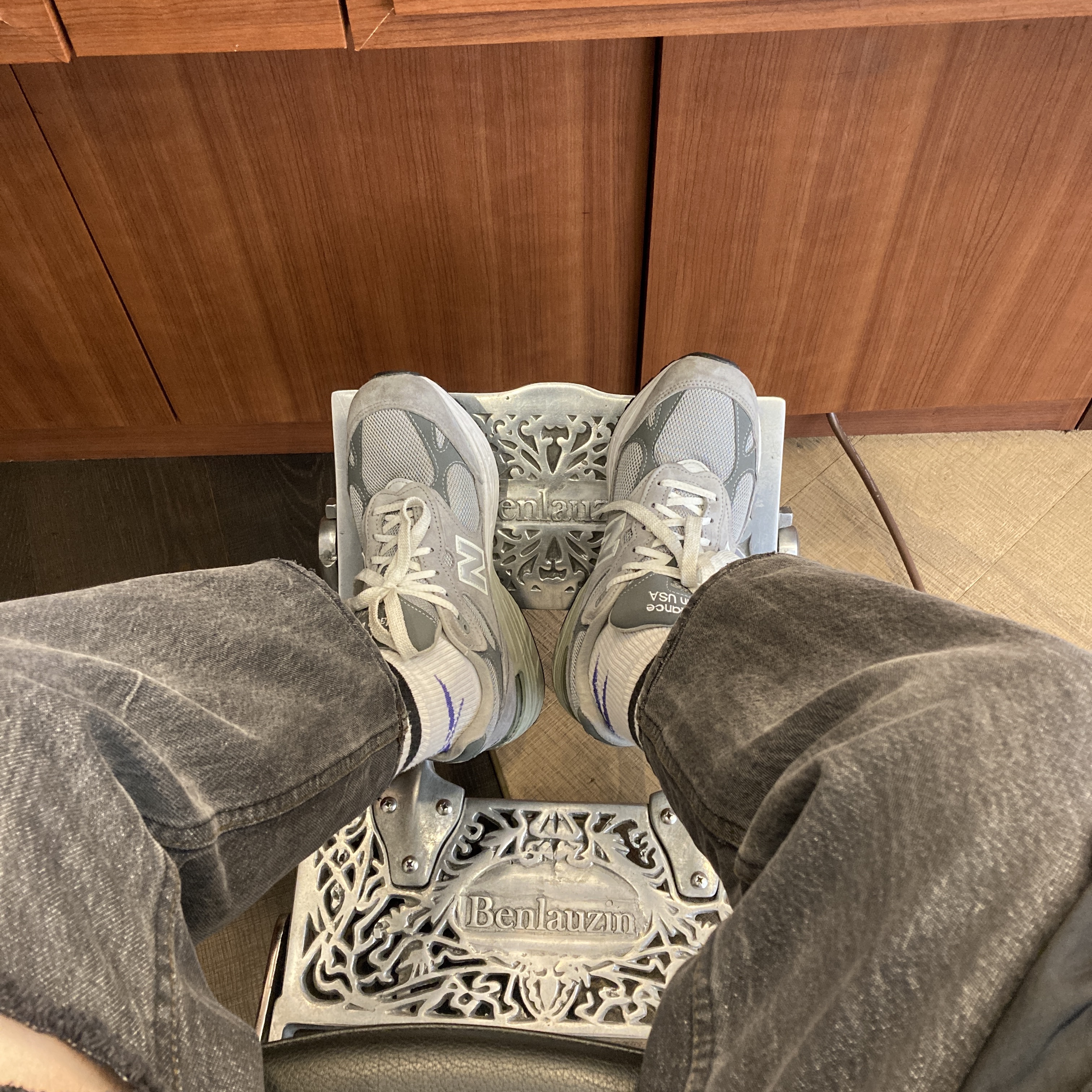 New Balance 993 Made in USA Grey - D Standard 착용 스타일 - 2