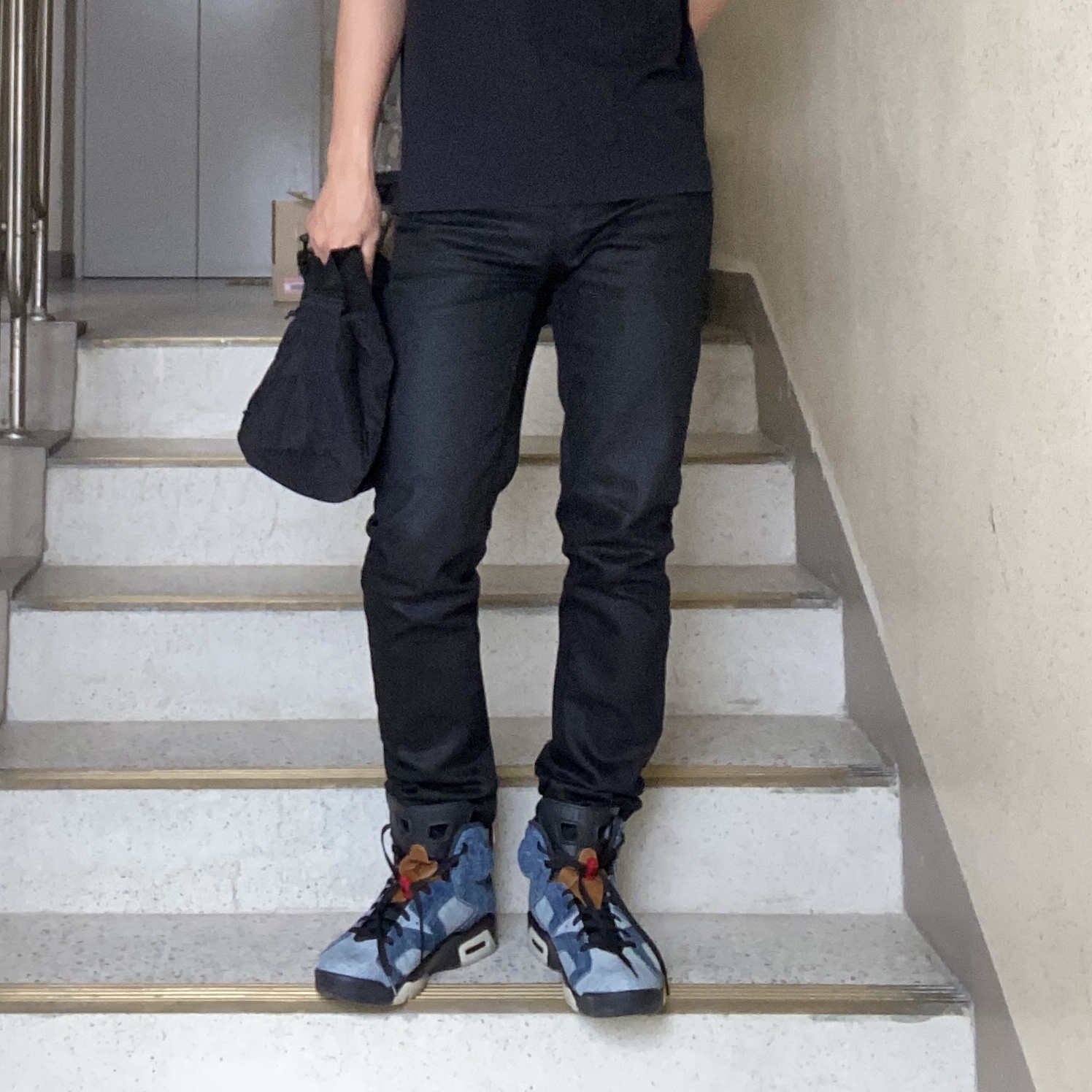 Jordan 6 Retro Washed Denim 착용 스타일