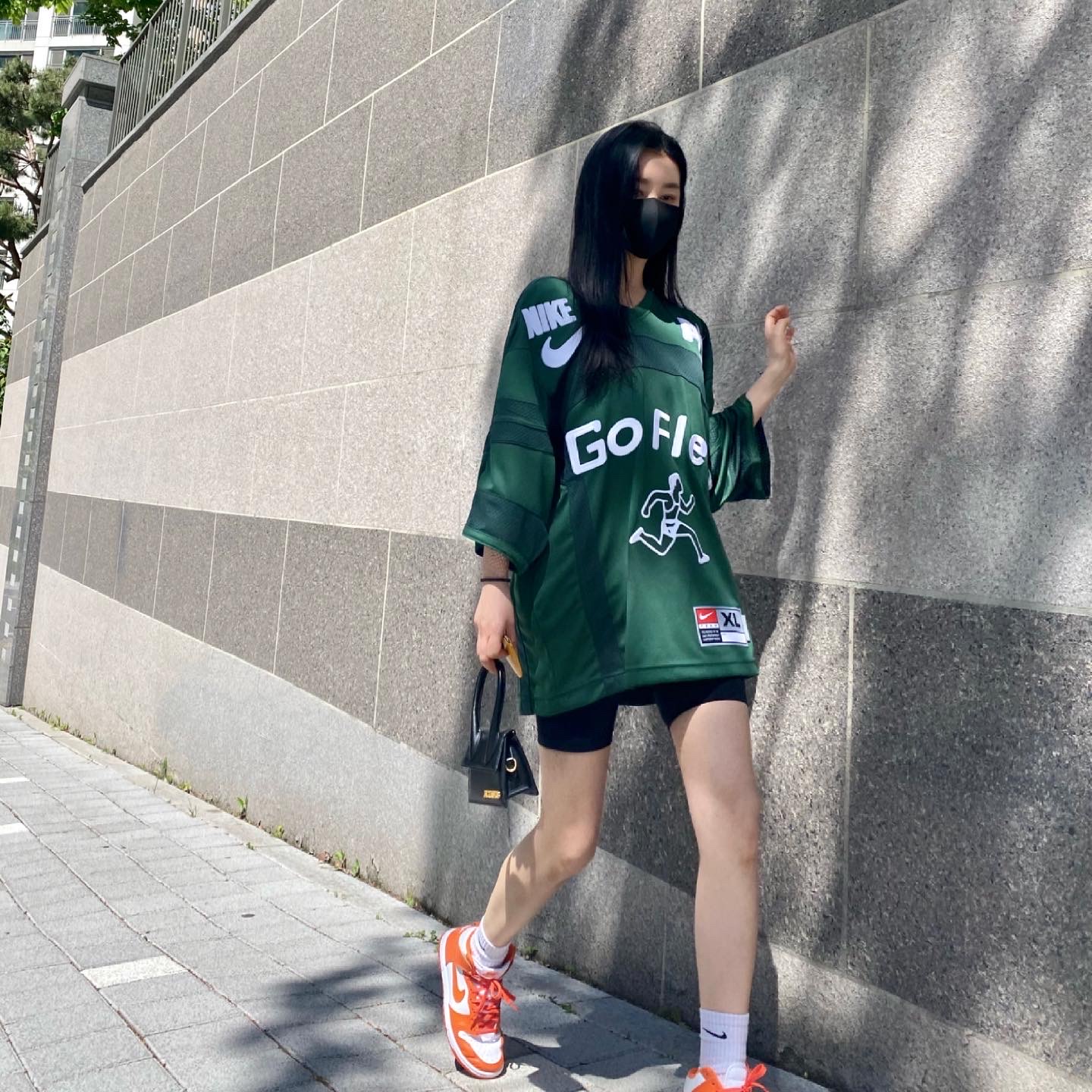 Nike x Cactus Plant Flea Market S/S Jersey Green - Asia, Nike x Cactus Plant Flea Market S/S Jersey Green - US/EU 착용 스타일 - 1