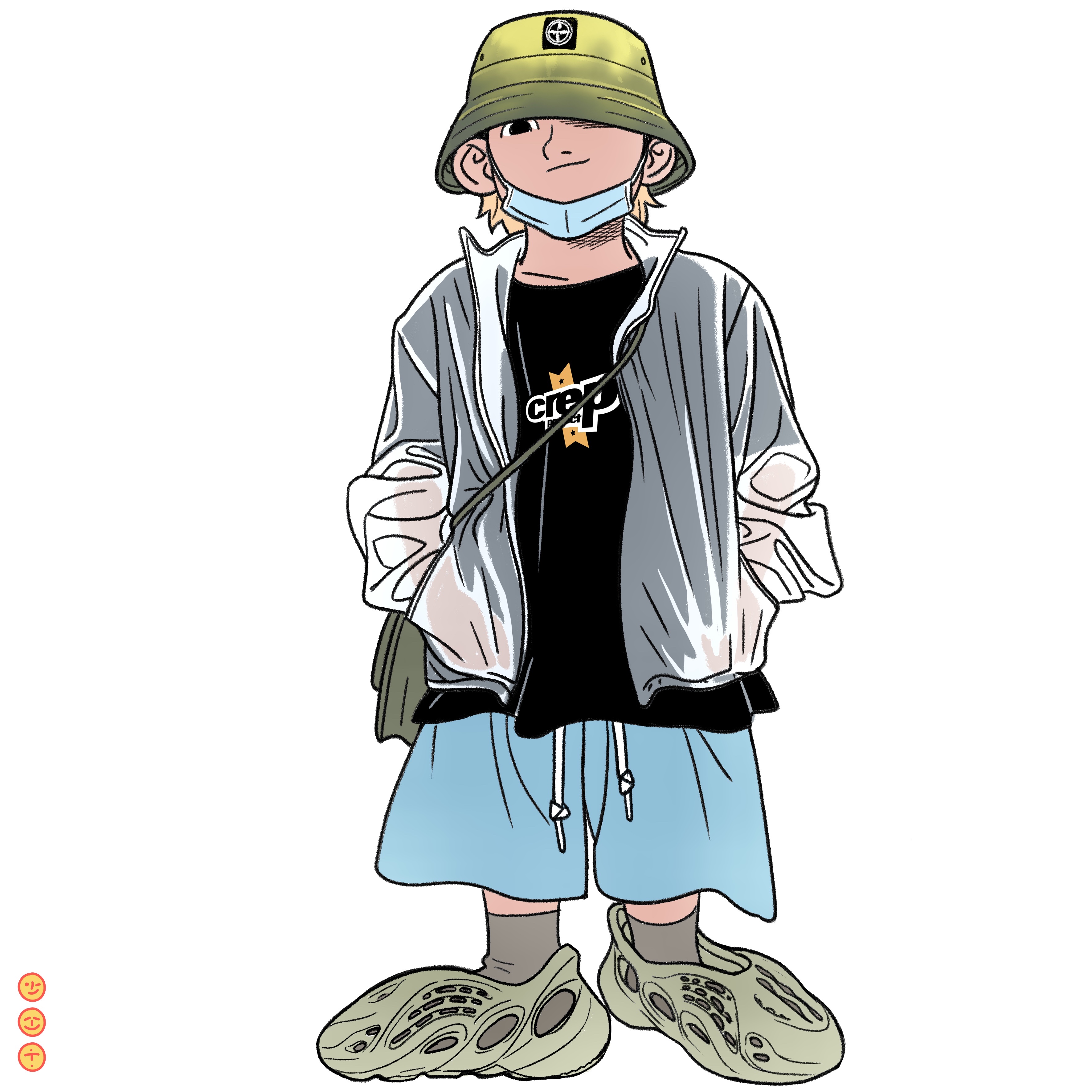 Adidas Yeezy Foam RNNR Sand 착용 스타일