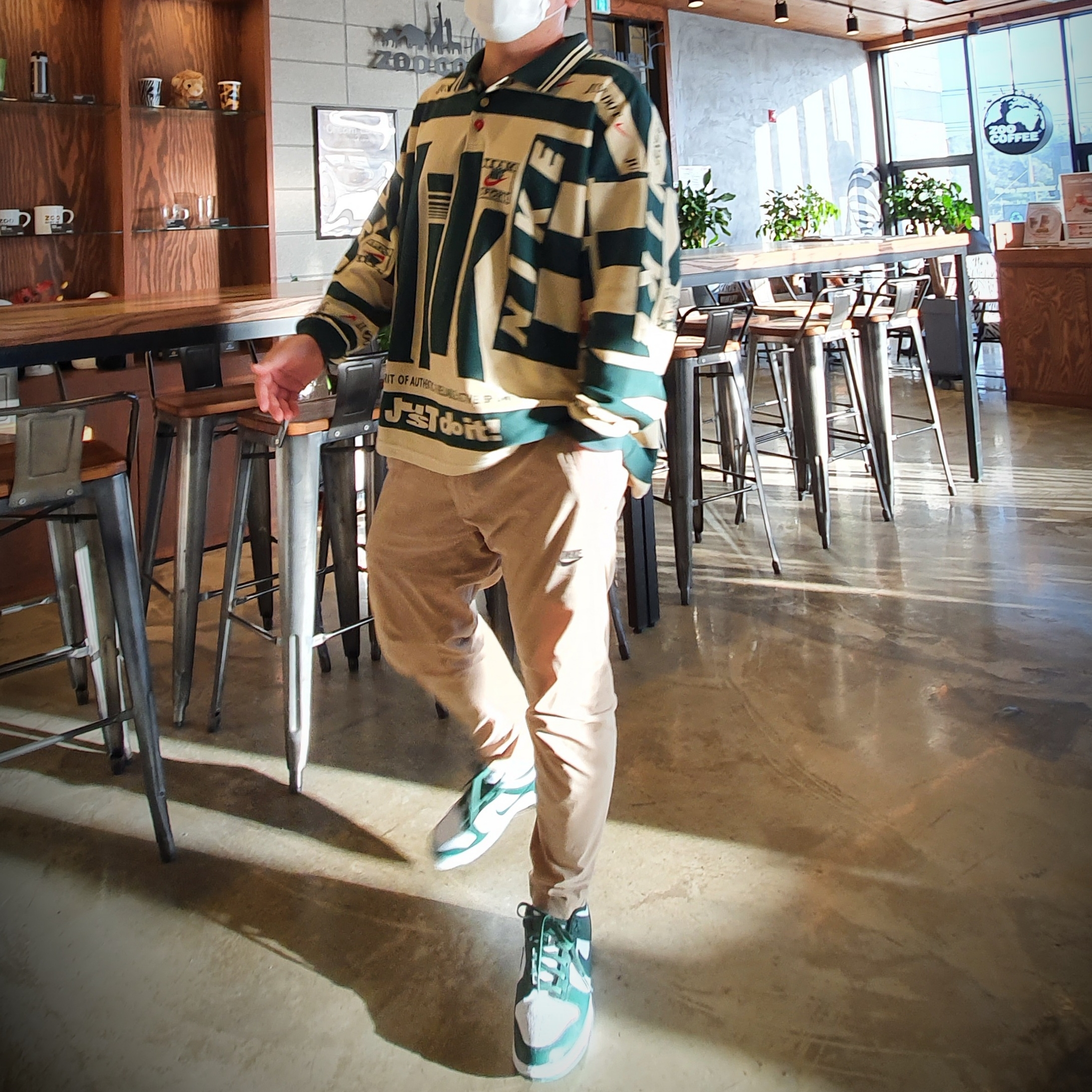 Nike Dunk Low Retro Varsity Green 착용 스타일 - 1