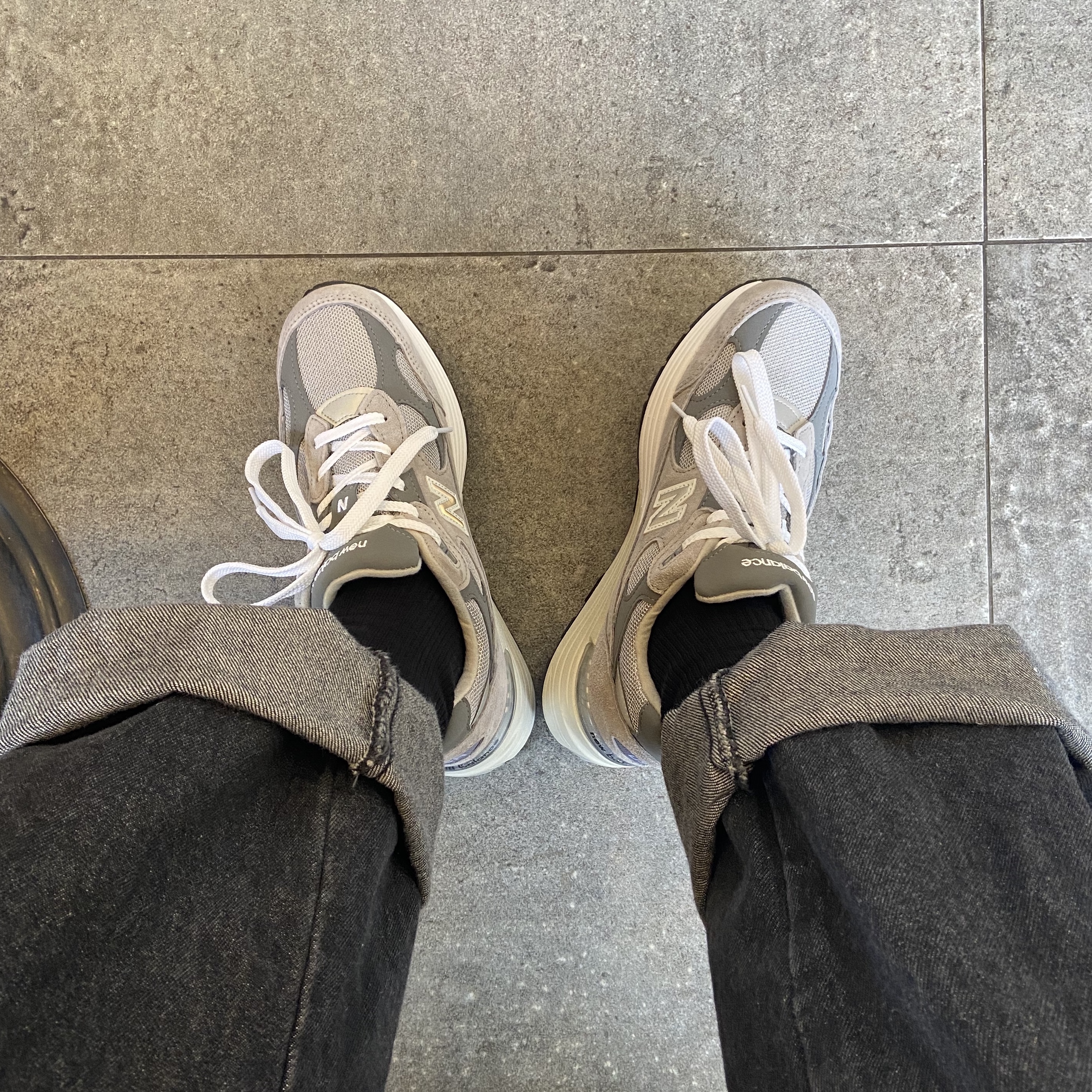 New Balance 992 Made in USA Grey - D Standard 착용 스타일