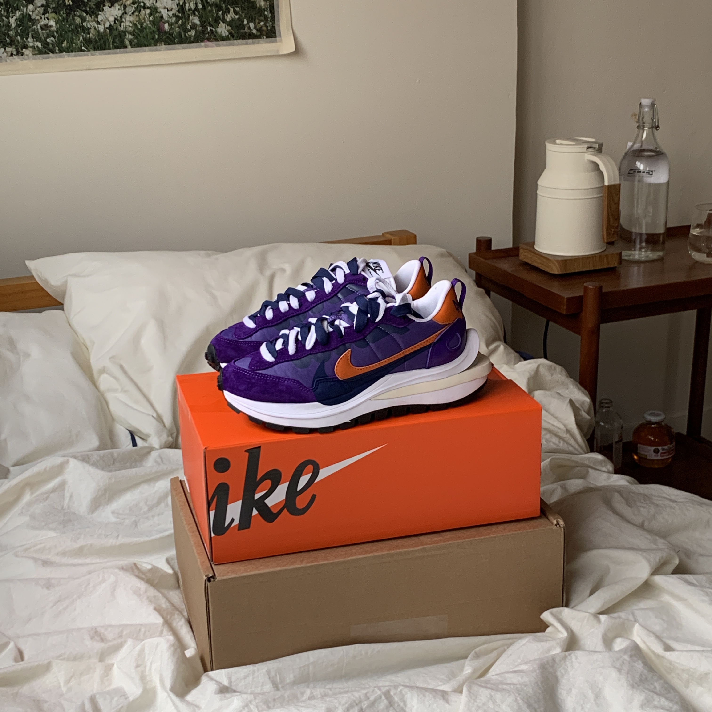 Nike x Sacai VaporWaffle Dark Iris 착용 스타일
