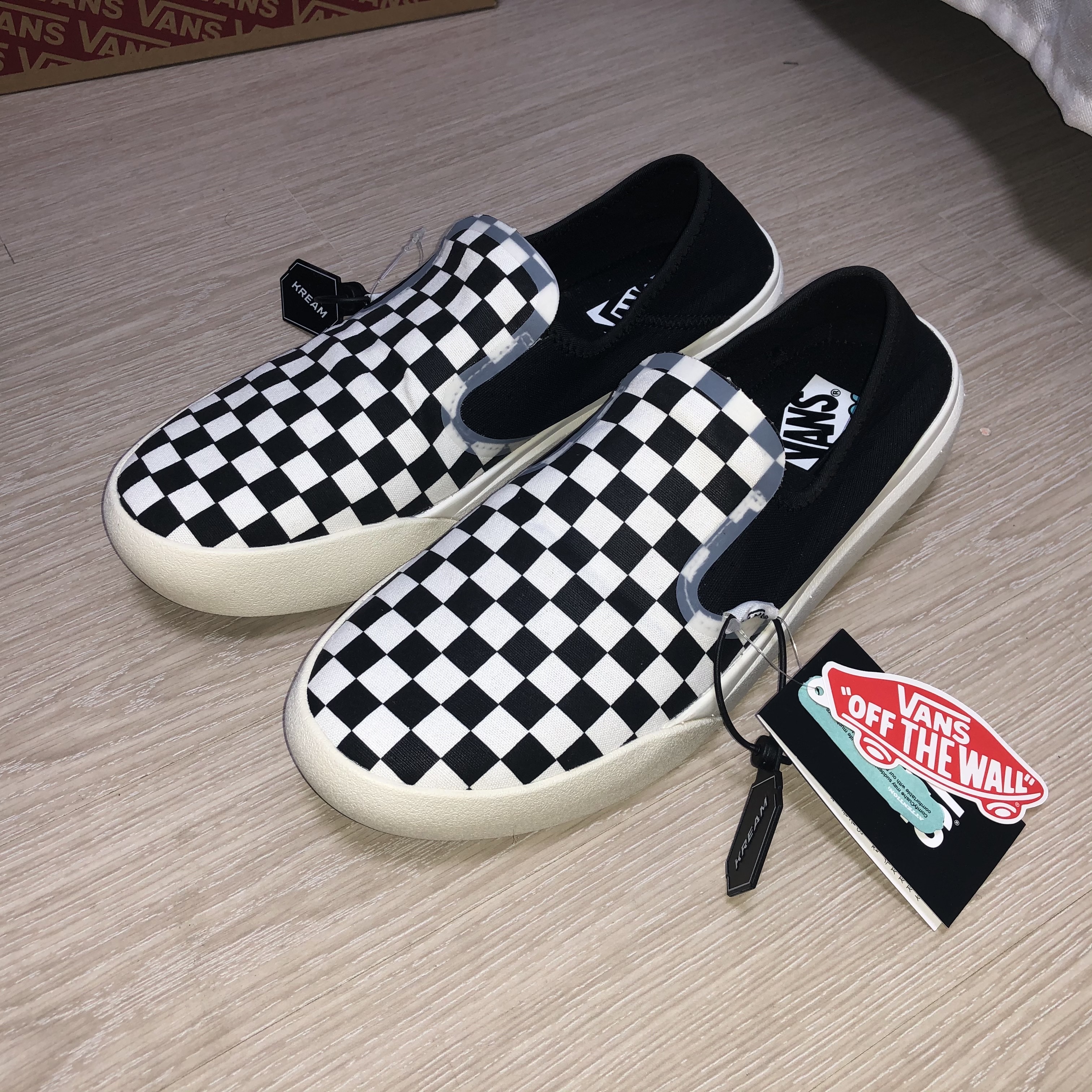 Vans Checkerboard Comfycush One Black 착용 스타일