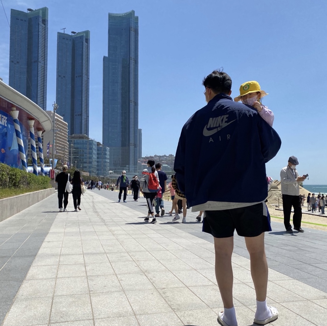 Nike x Kim Jones Reversible Wind Breaker Navy - US/EU 착용 스타일