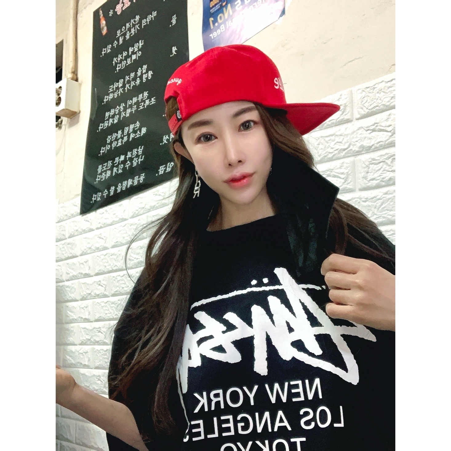 Nike x Peaceminusone Air Force 1 Low Para-Noise 2.0, Stussy DSM World Tour T-Shirt Black 착용 스타일 - 2