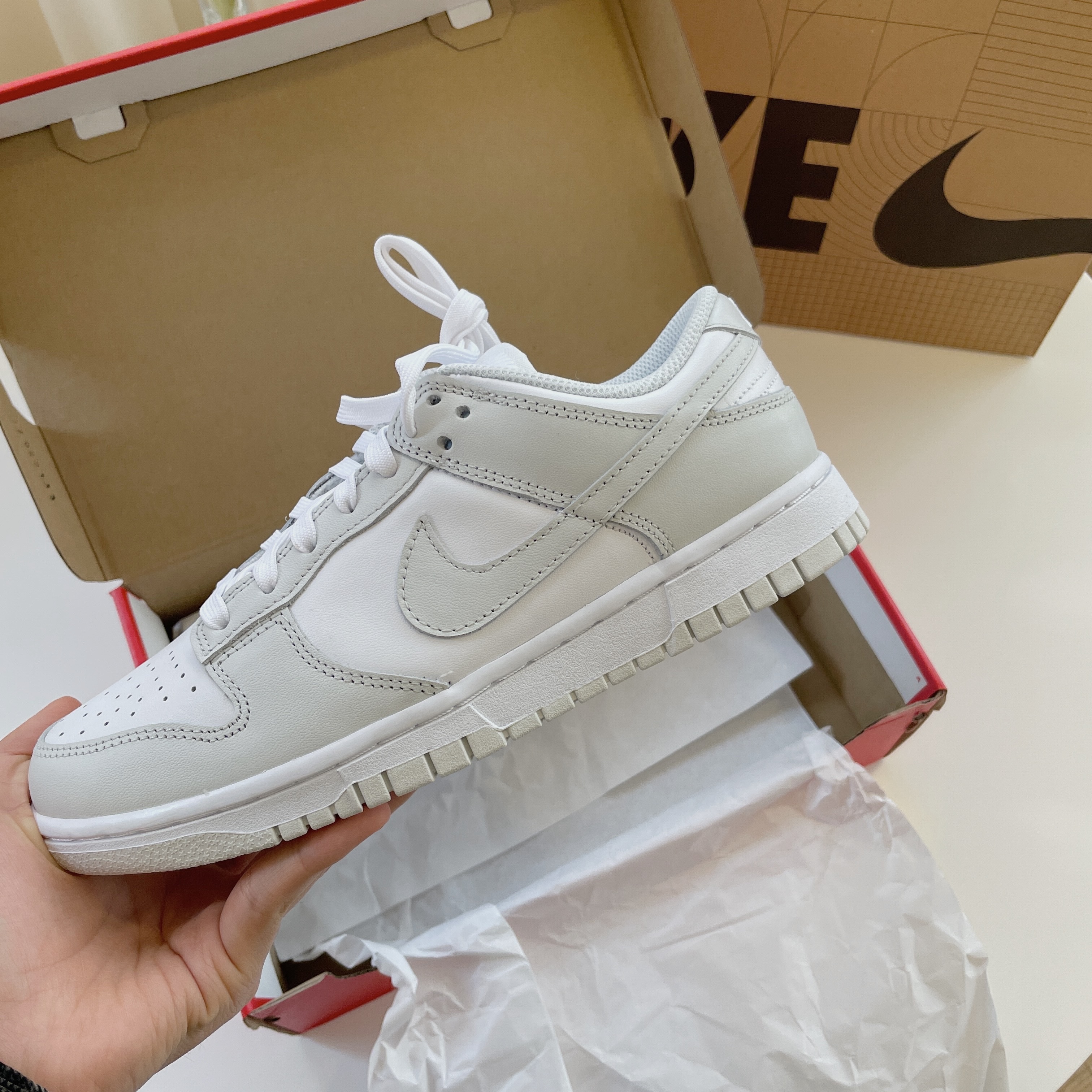 (W) Nike Dunk Low Photon Dust 착용 스타일 - 2