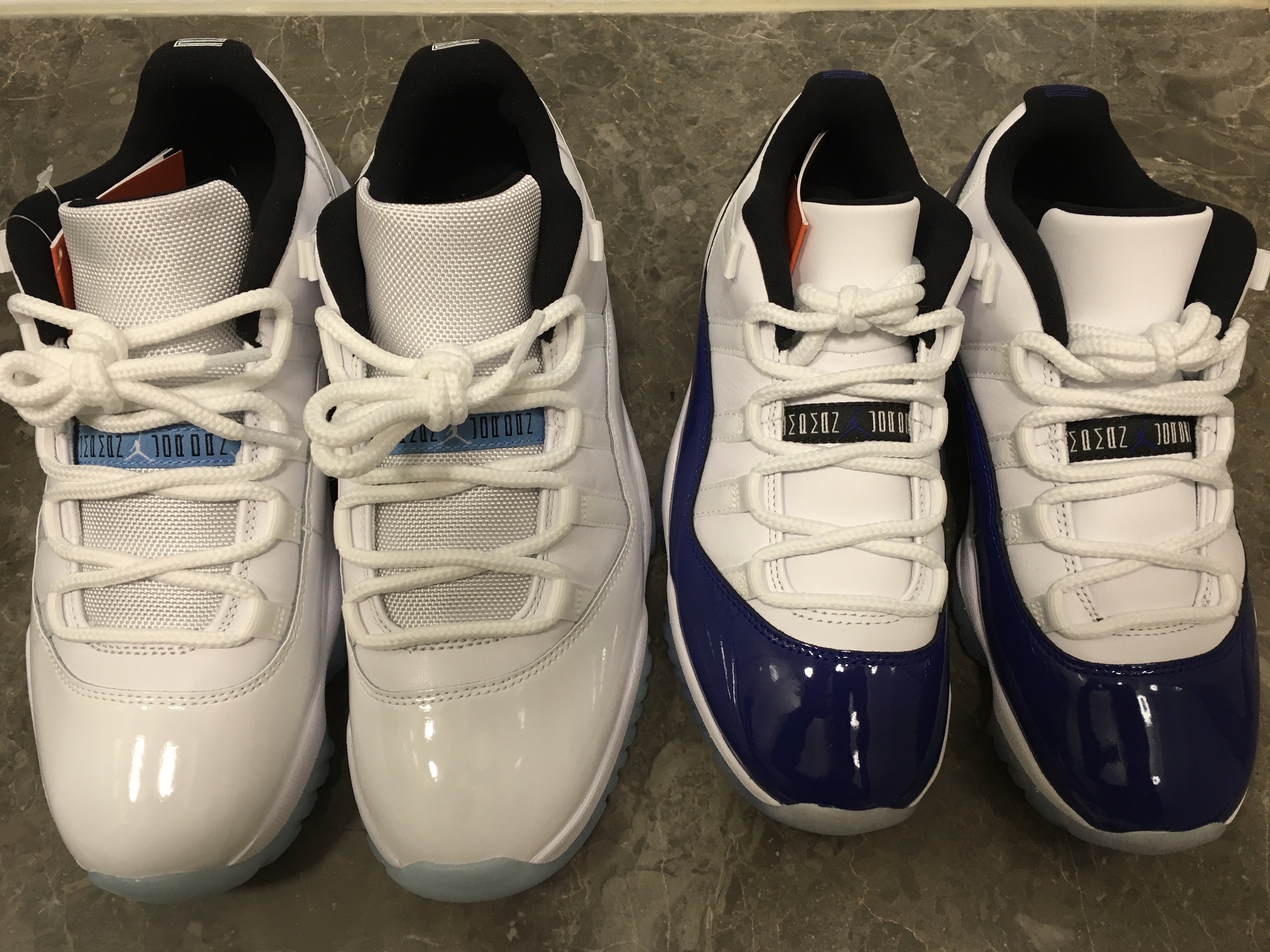 Jordan 11 Retro Low Legend Blue, (GS) Jordan 11 Retro Low Legend Blue 착용 스타일 - 2