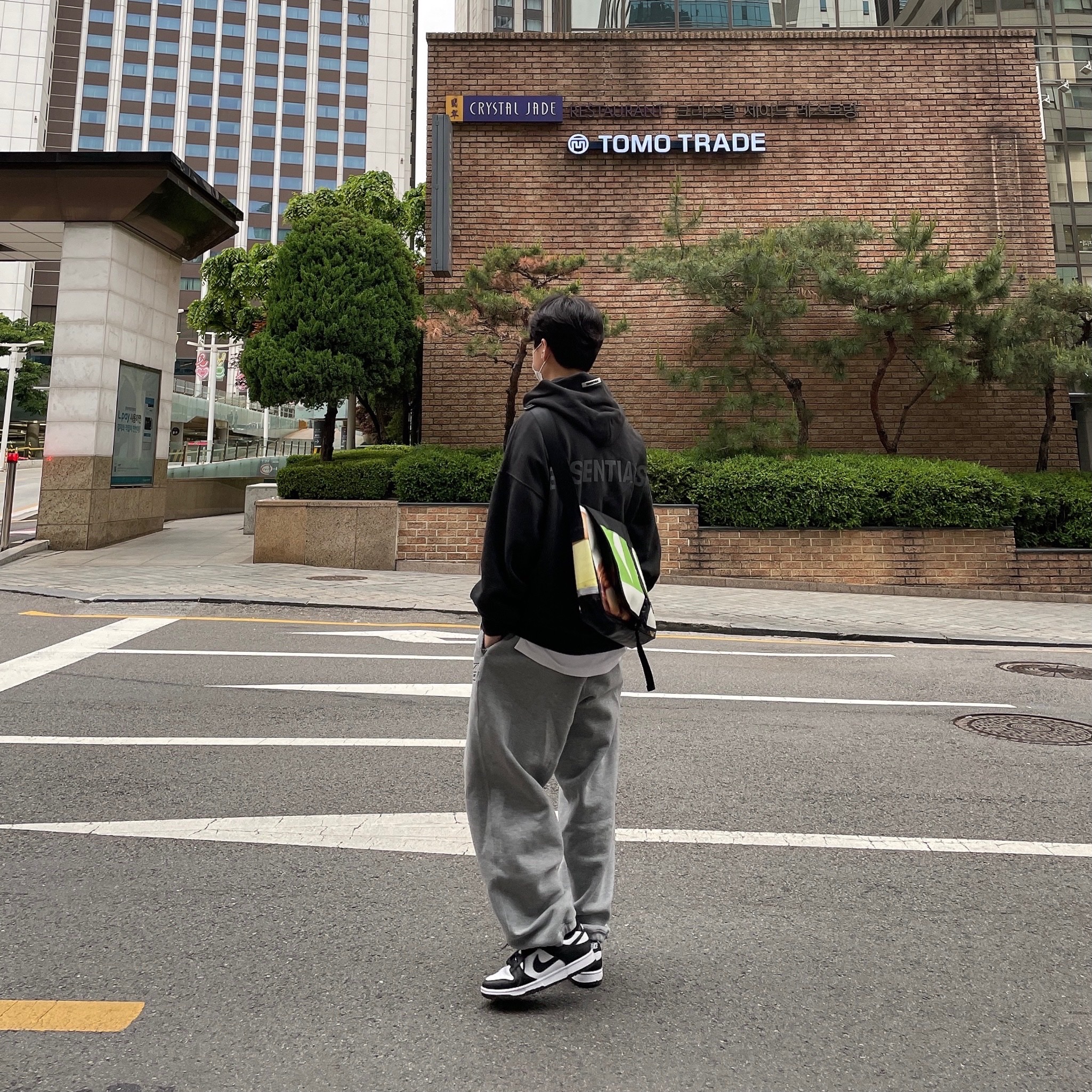 Nike x Stussy NRG BR Fleece Pants Grey, Nike Dunk Low Retro Black 착용 스타일