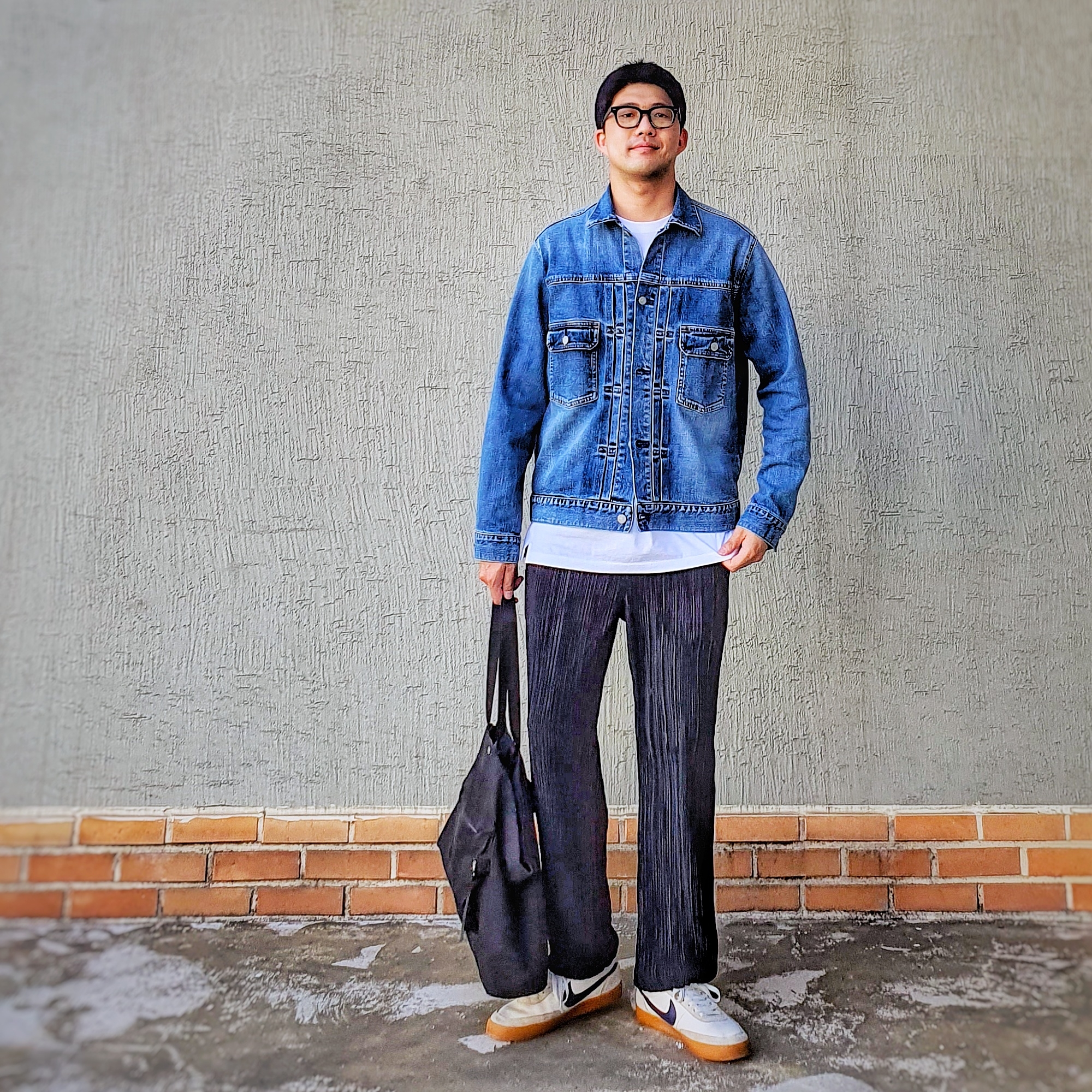 Nike x J.Crew Killshot 2 Sail Midnight Navy 착용 스타일