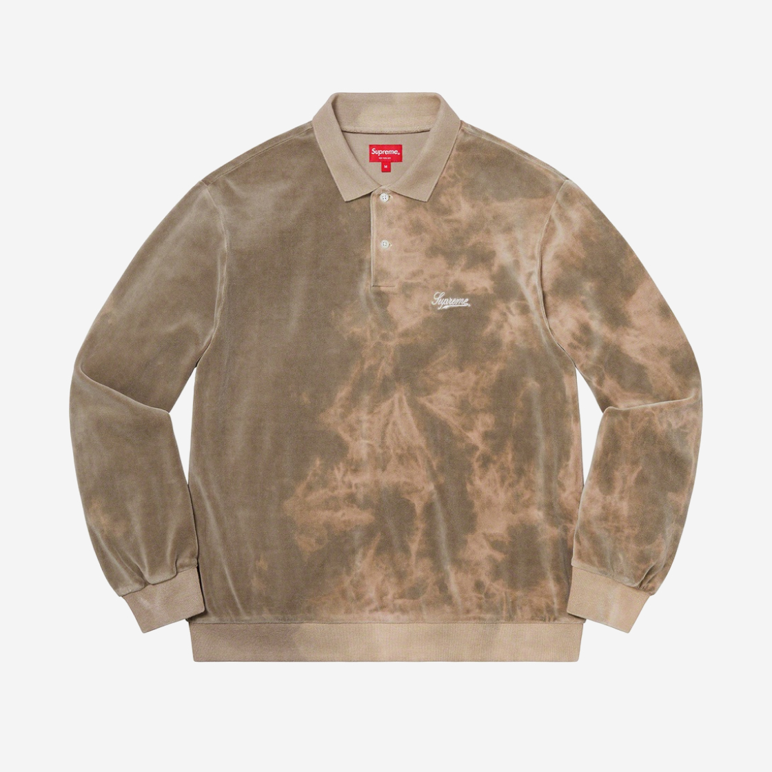 期間限定お試し価格 supreme bleached velour L S polo asakusa.sub.jp