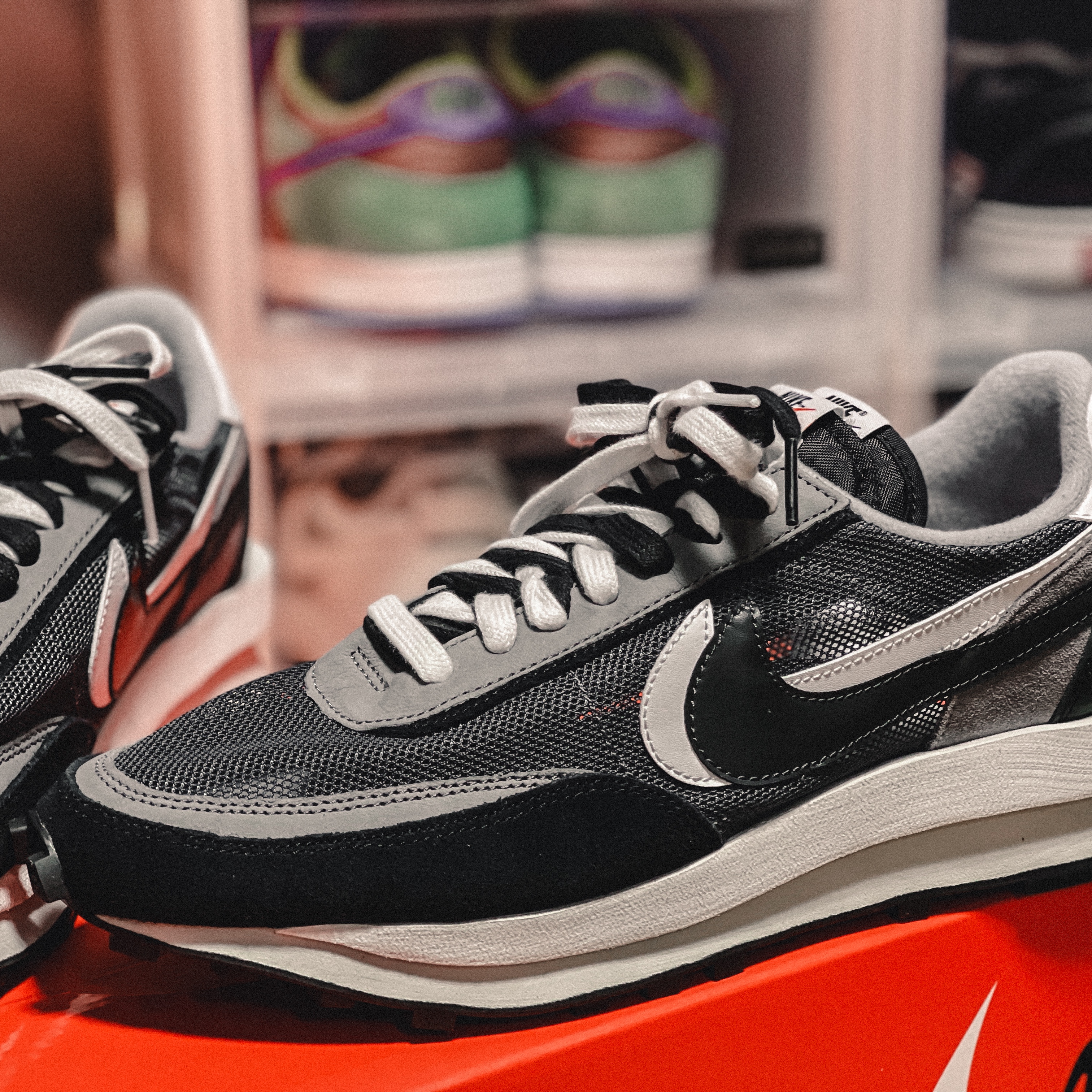 Nike x Sacai LDWaffle Black 착용 스타일