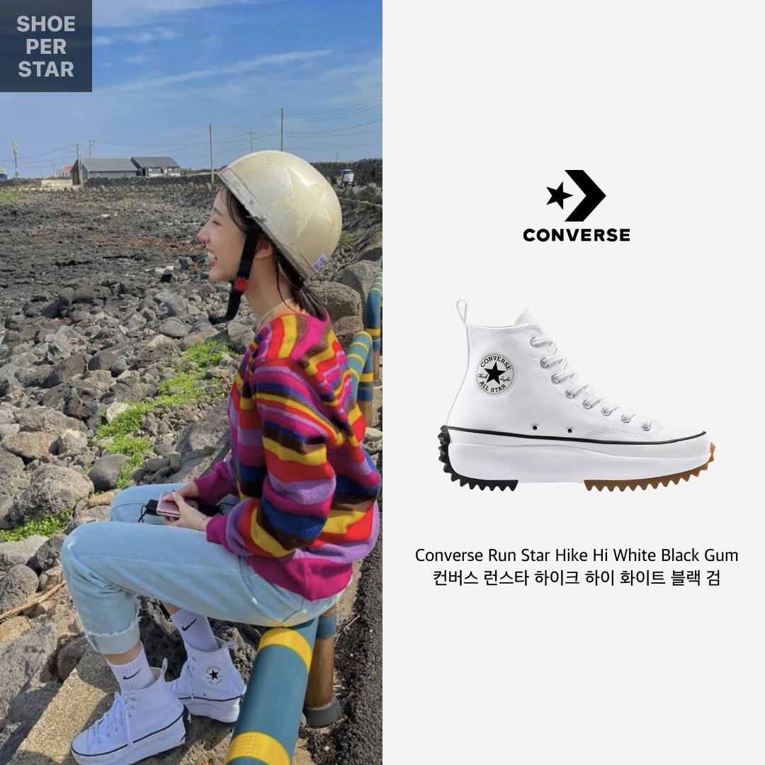 Converse Run Star Hike Hi White Black Gum, New Balance 530 White 착용 스타일 - 2