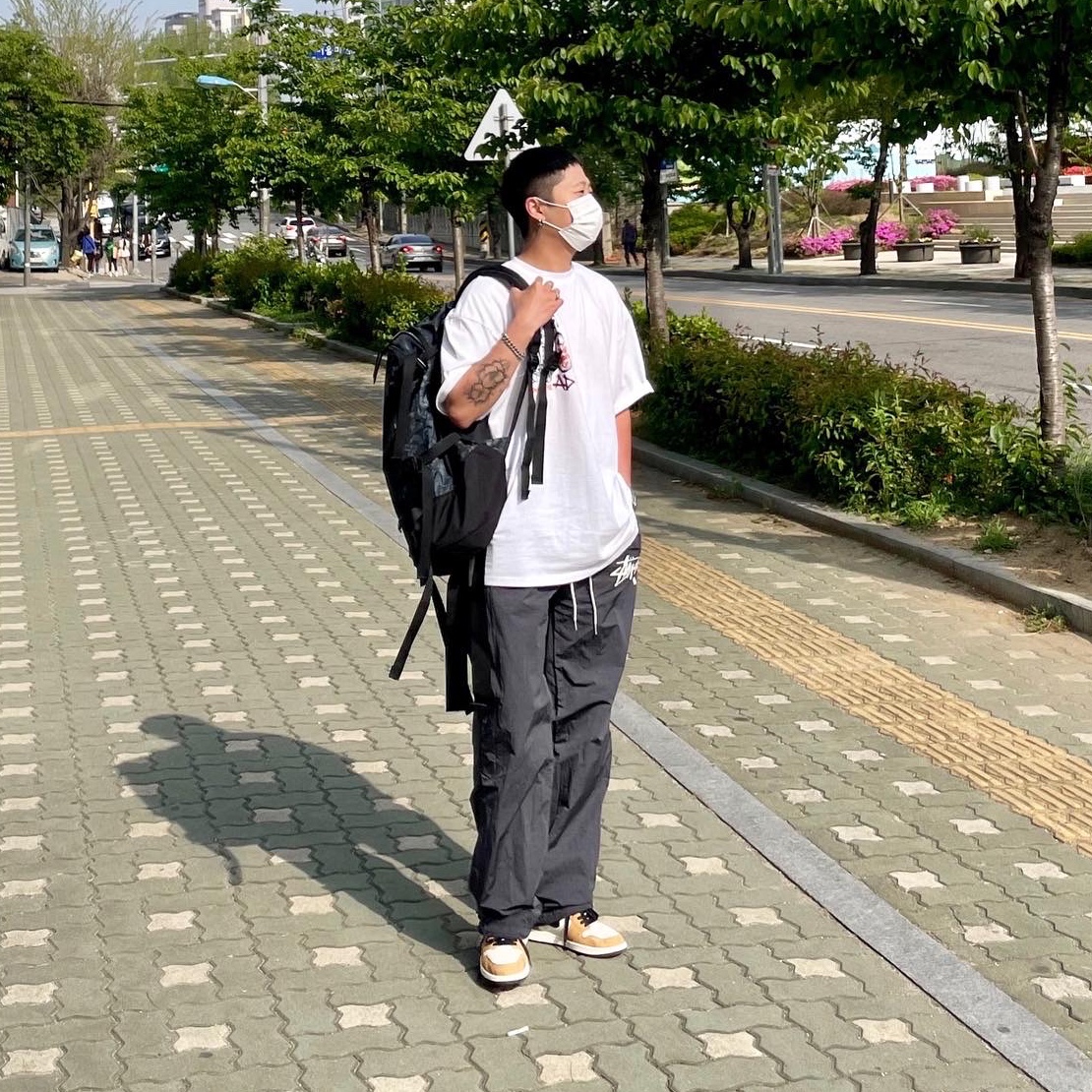 Nike x Stussy Beach Pants Off Noir, Jordan 1 Retro High Rookie of the Year 착용 스타일