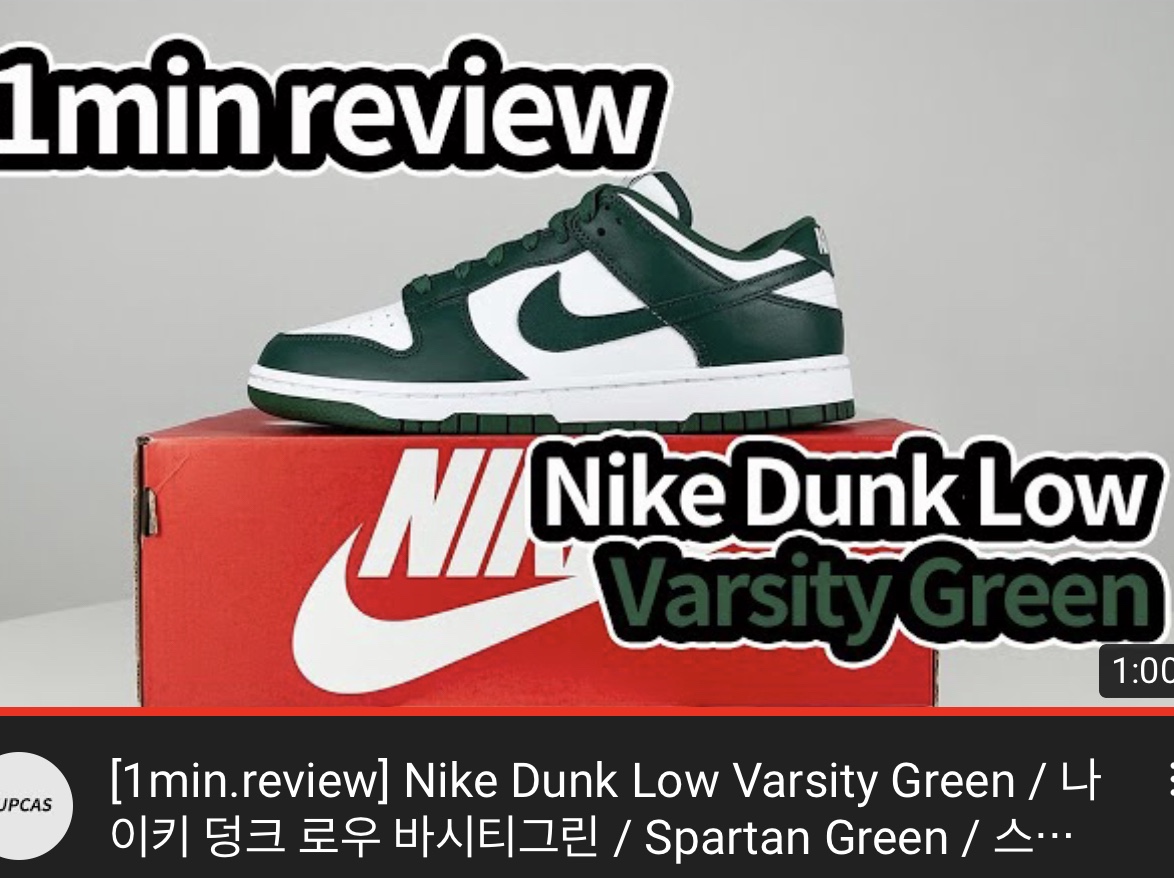 Nike Dunk Low Retro Varsity Green 착용 스타일
