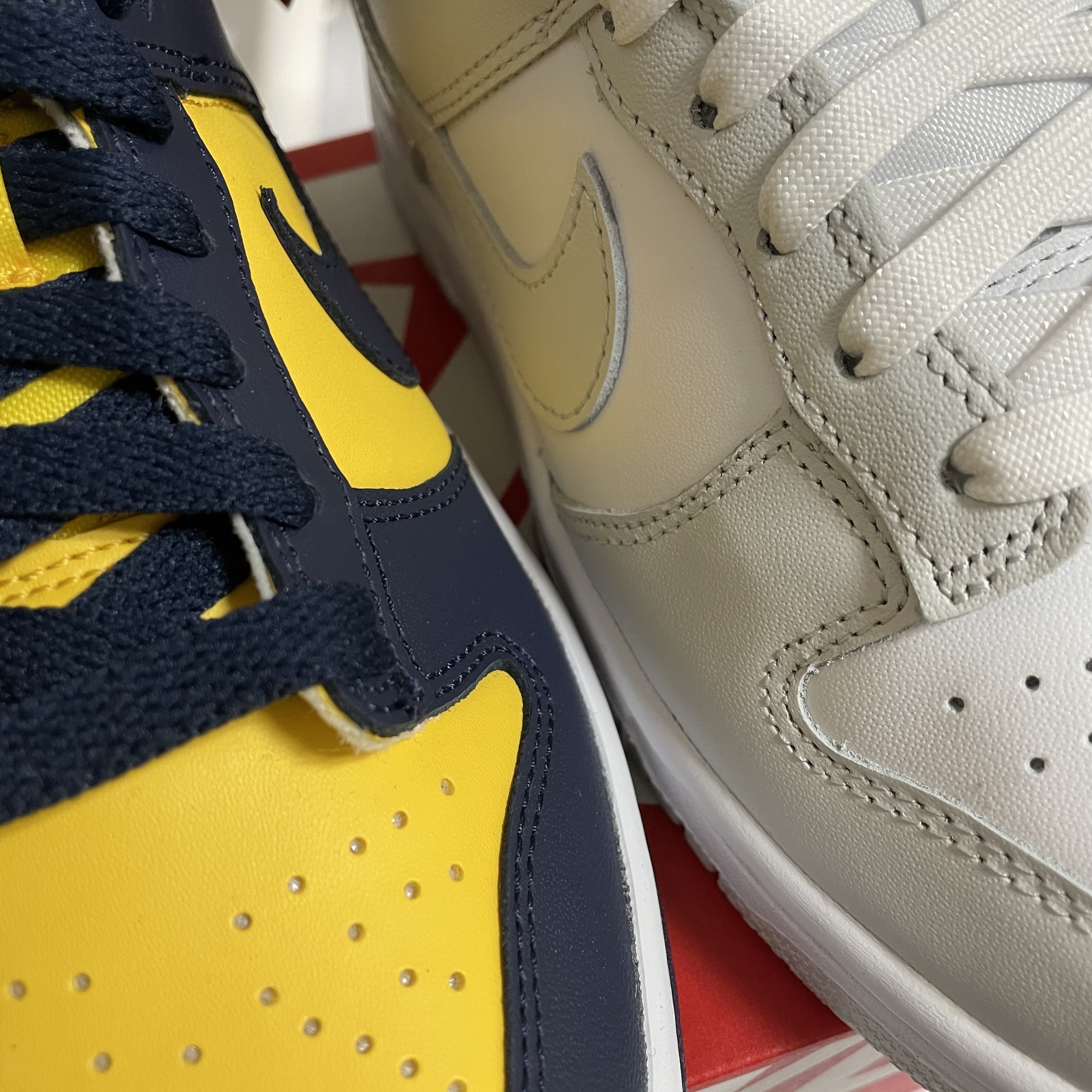 (GS) Nike Dunk Low Varsity Maize, (W) Nike Dunk Low Photon Dust 착용 스타일