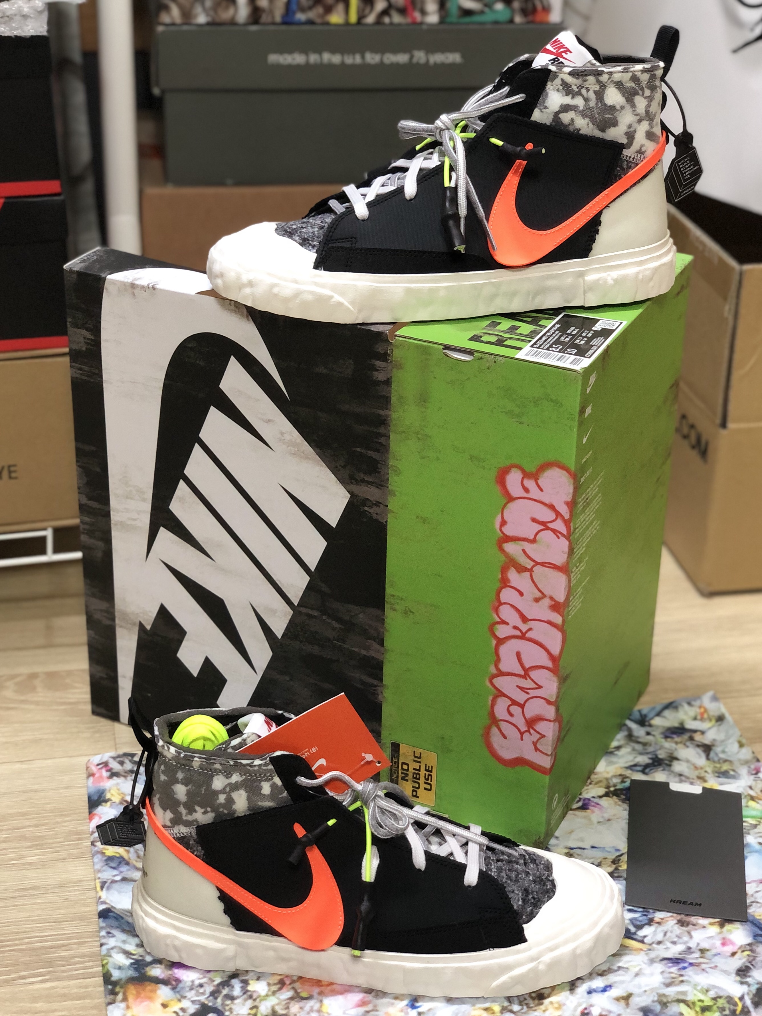 Nike x Readymade Blazer Mid Black 착용 스타일 - 1