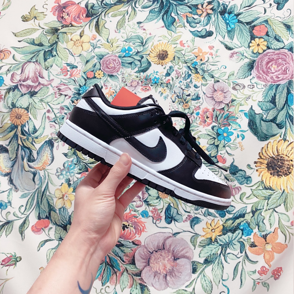 Nike Dunk Low Retro Black, (W) Nike Dunk Low Black 착용 스타일 - 1