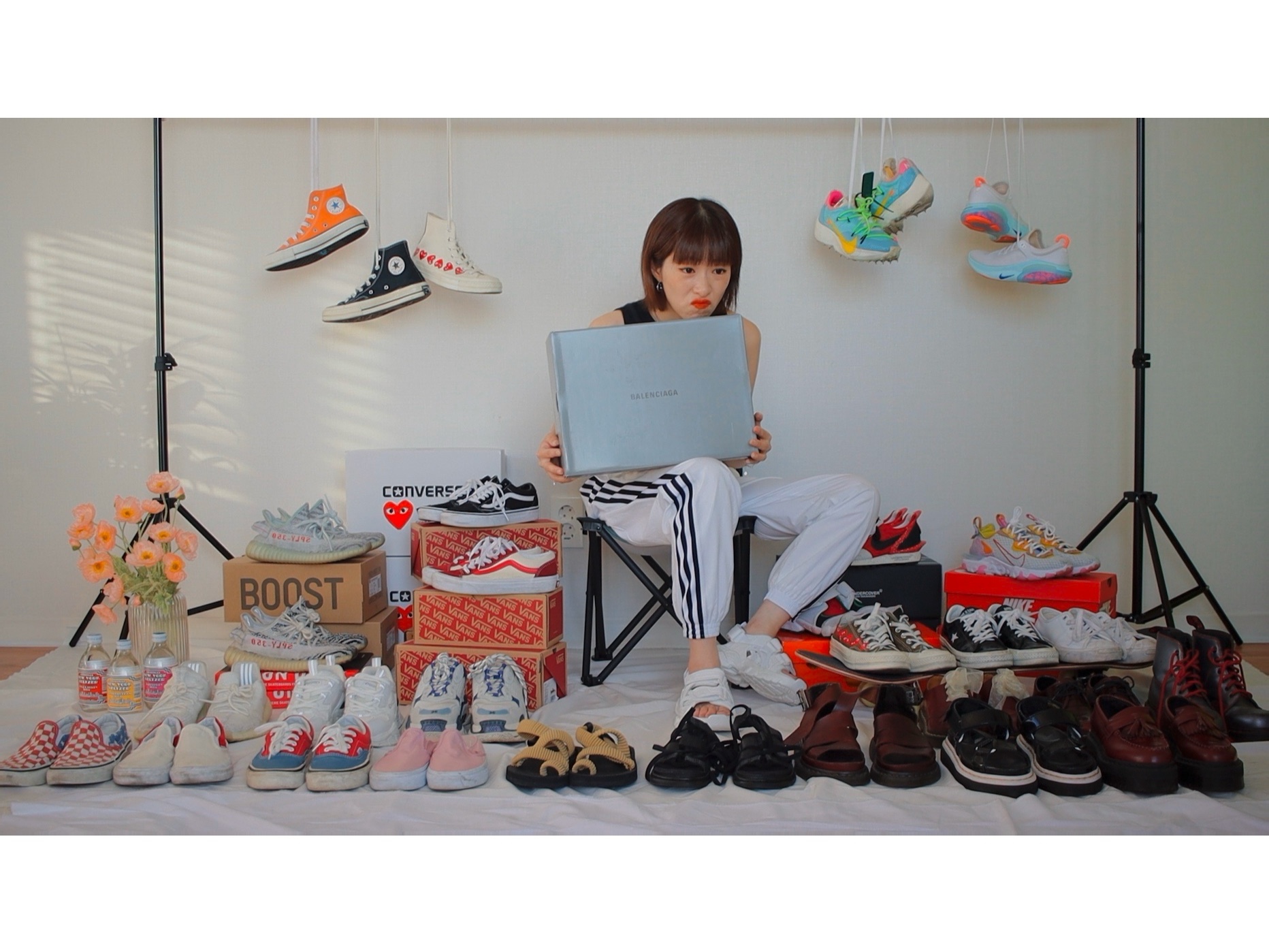 Adidas Yeezy Boost 350 V2 Blue Tint 2017, Adidas Yeezy Boost 350 V2 Zebra 2017/2019/2020 착용 스타일 - 3