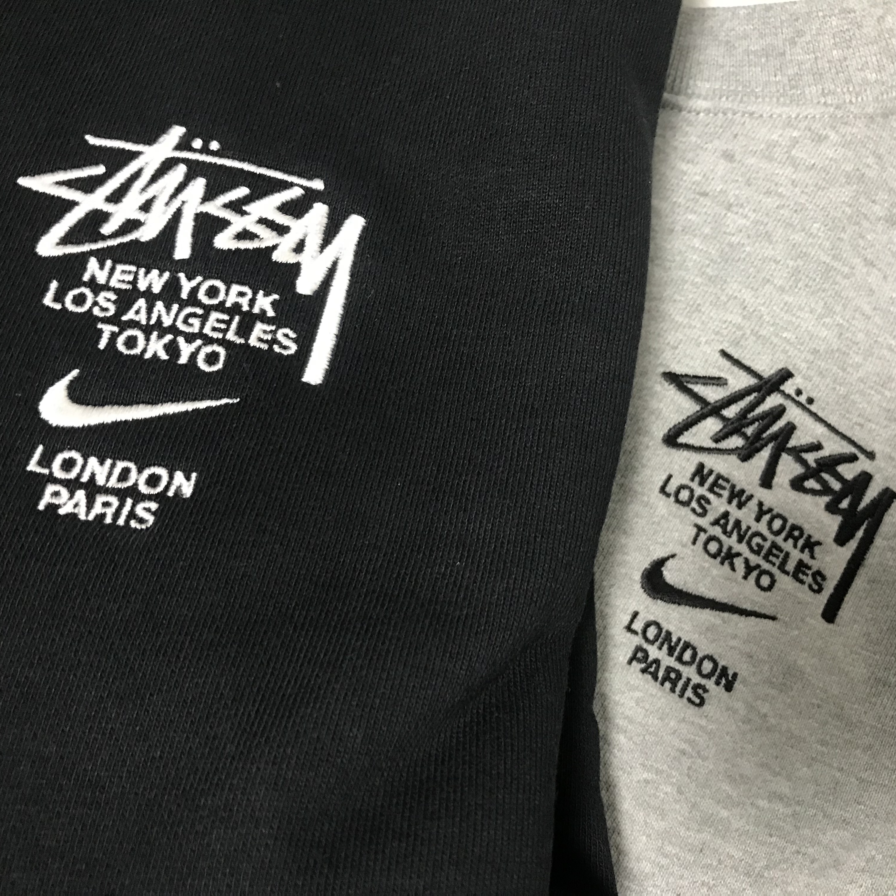 Nike x Stussy NRG ZR Fleece Crewneck Black - US/EU, Nike x Stussy NRG ZR Fleece Crewneck Heather Grey - US/EU 착용 스타일